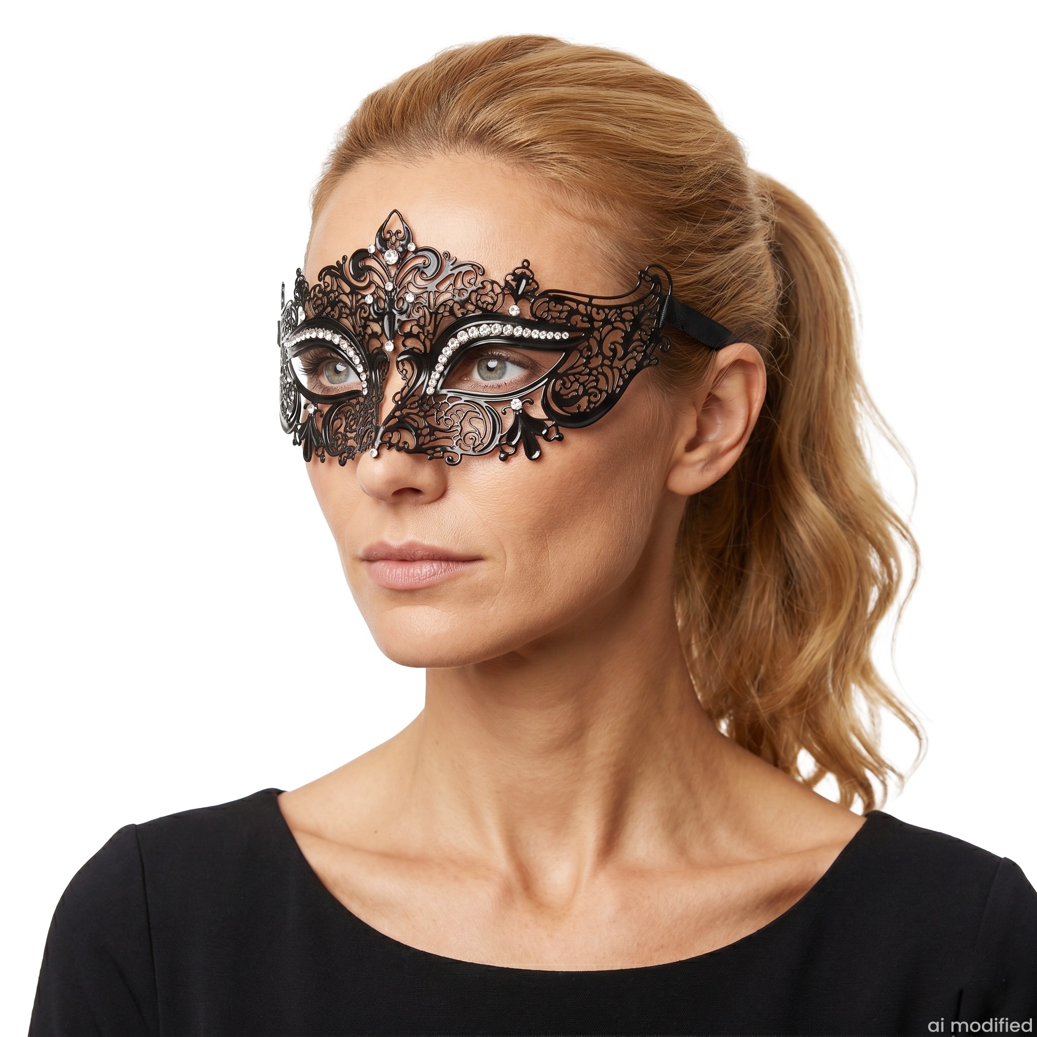 Obaie Verleidelijk Metalen Masquerademasker var 1