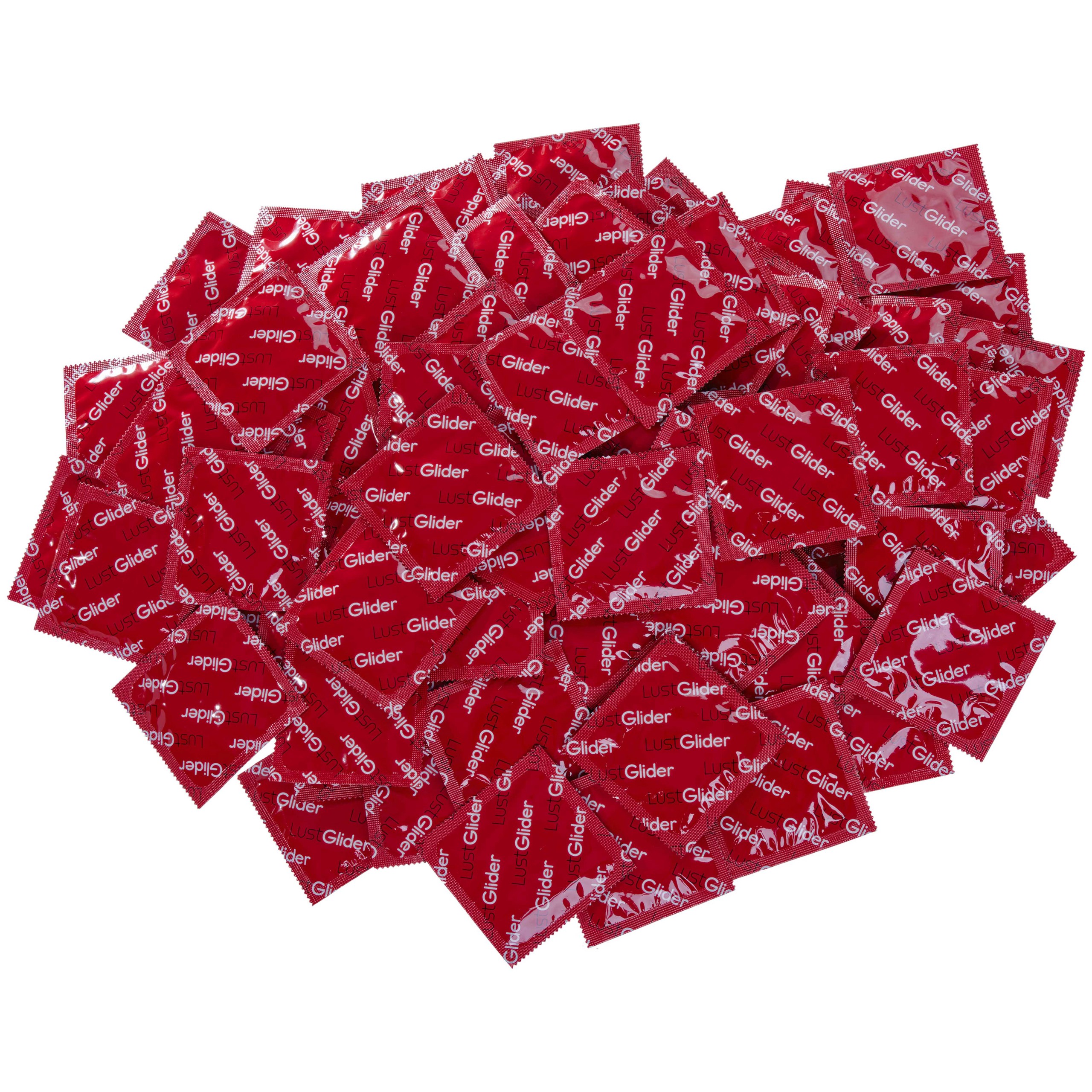 LustGlider Red Condooms Met Aardbeiensmaak 100 Stuks var 1