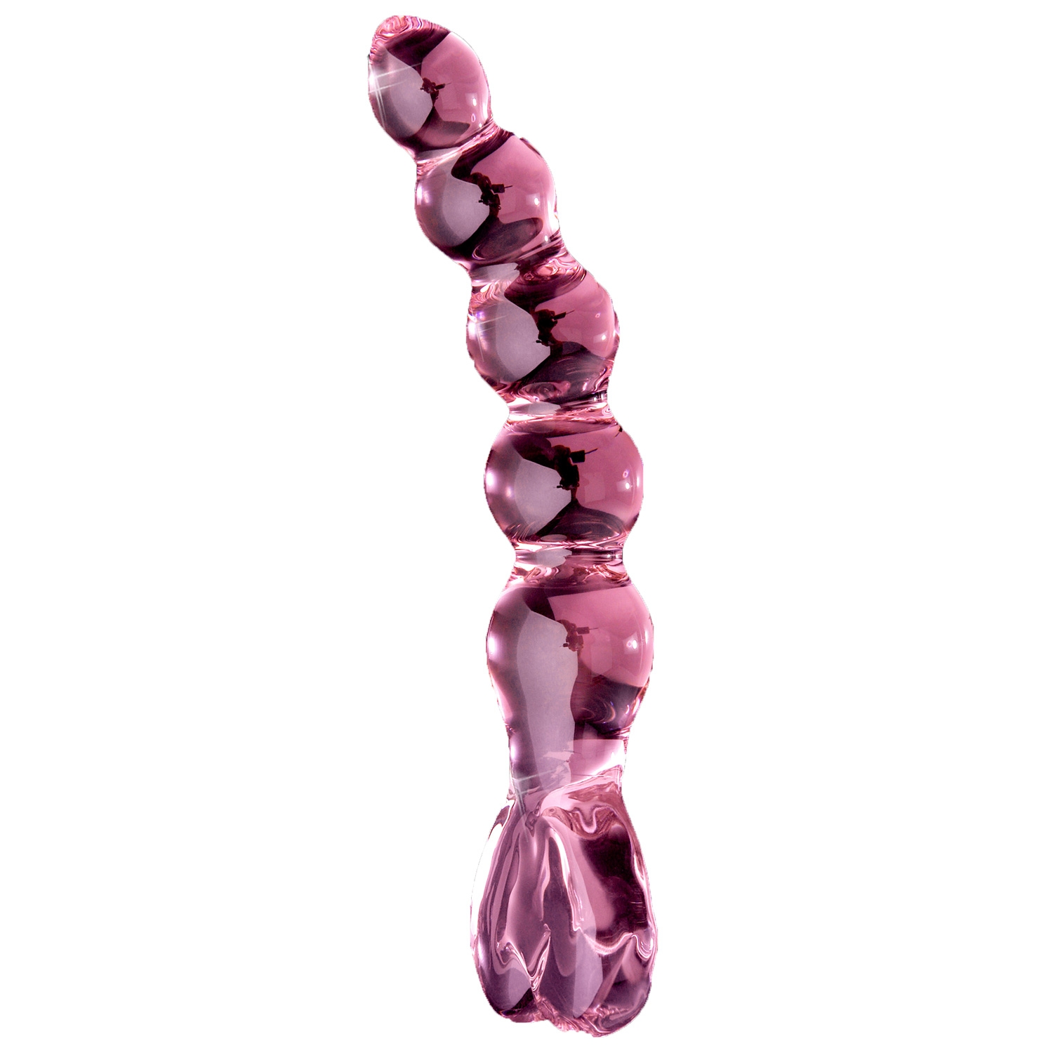 Icicles No 43 Hjerte Glas Dildo 20 cm - Pink