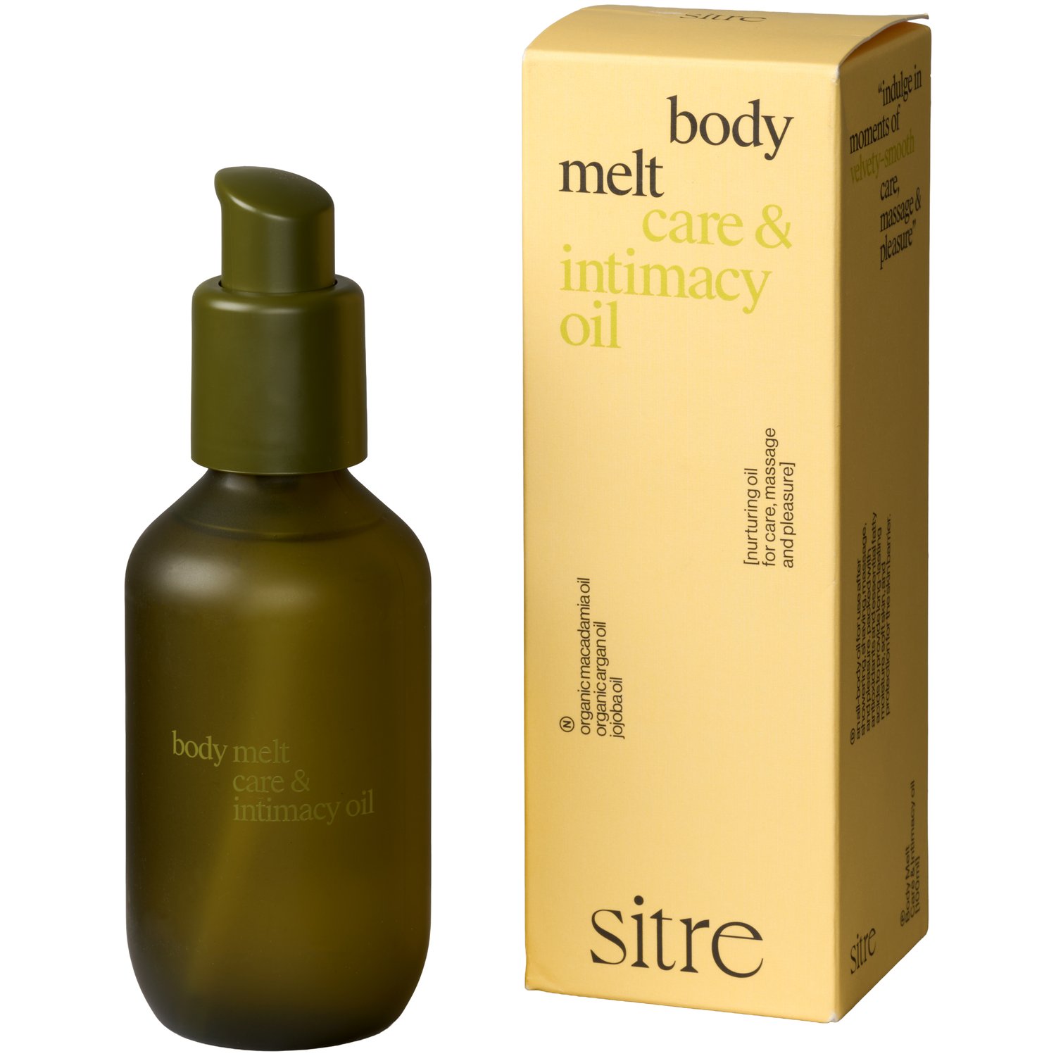 Sitre Body Melt Pleje og Intim Olie 100 ml - Grøn