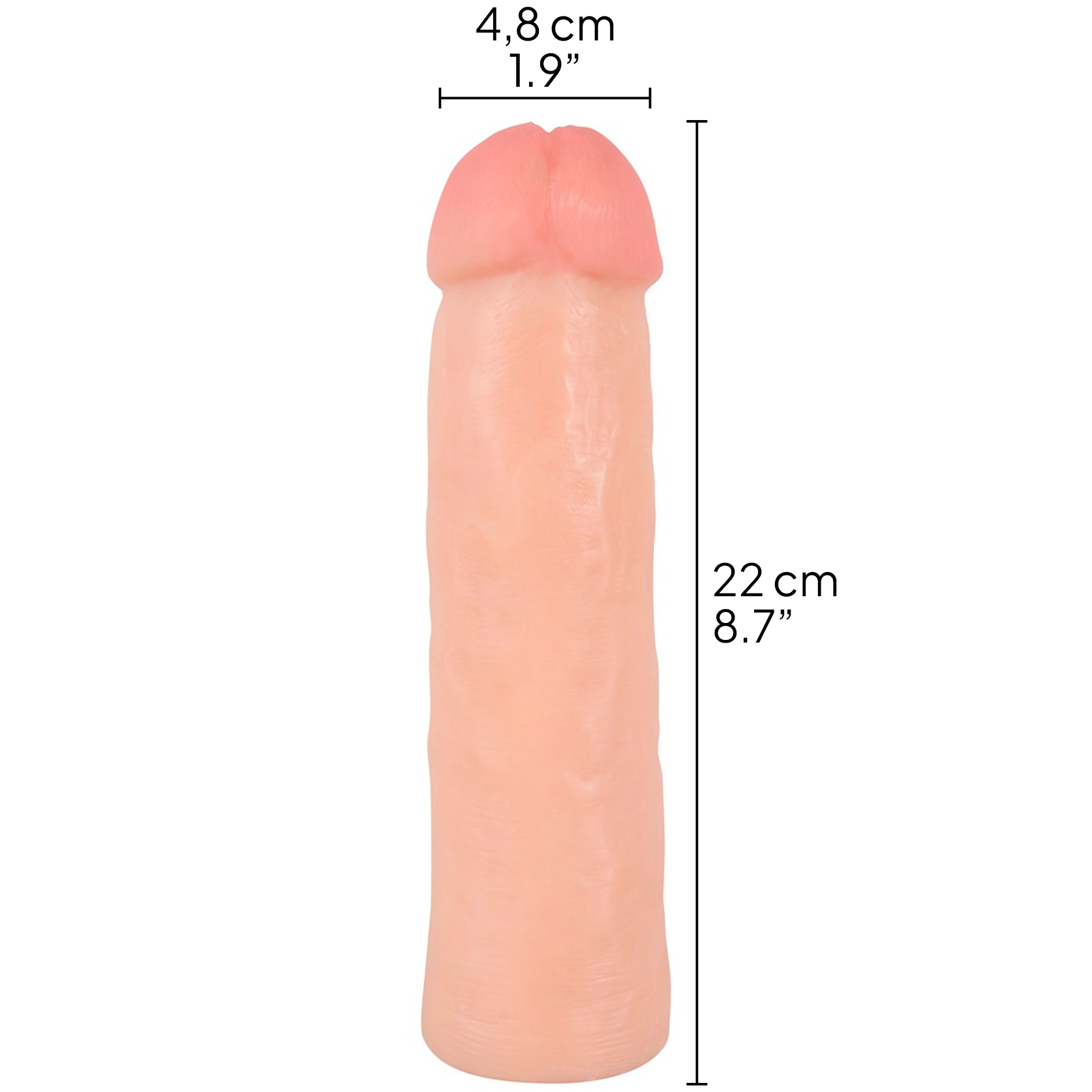 You2Toys Big White Penis Sleeve 8.7 Inch 1