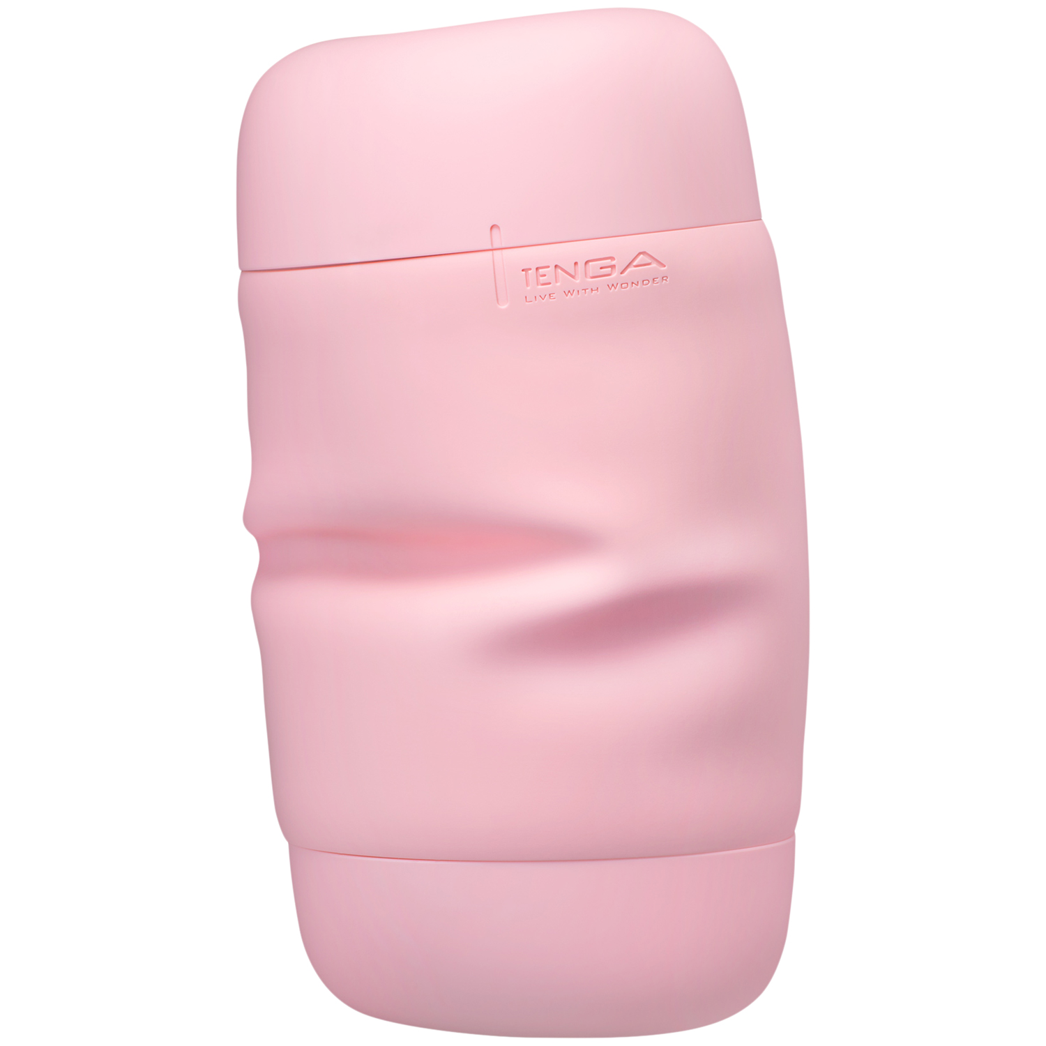 TENGA Puffy Plushy Soft Strawberry Pink     - White