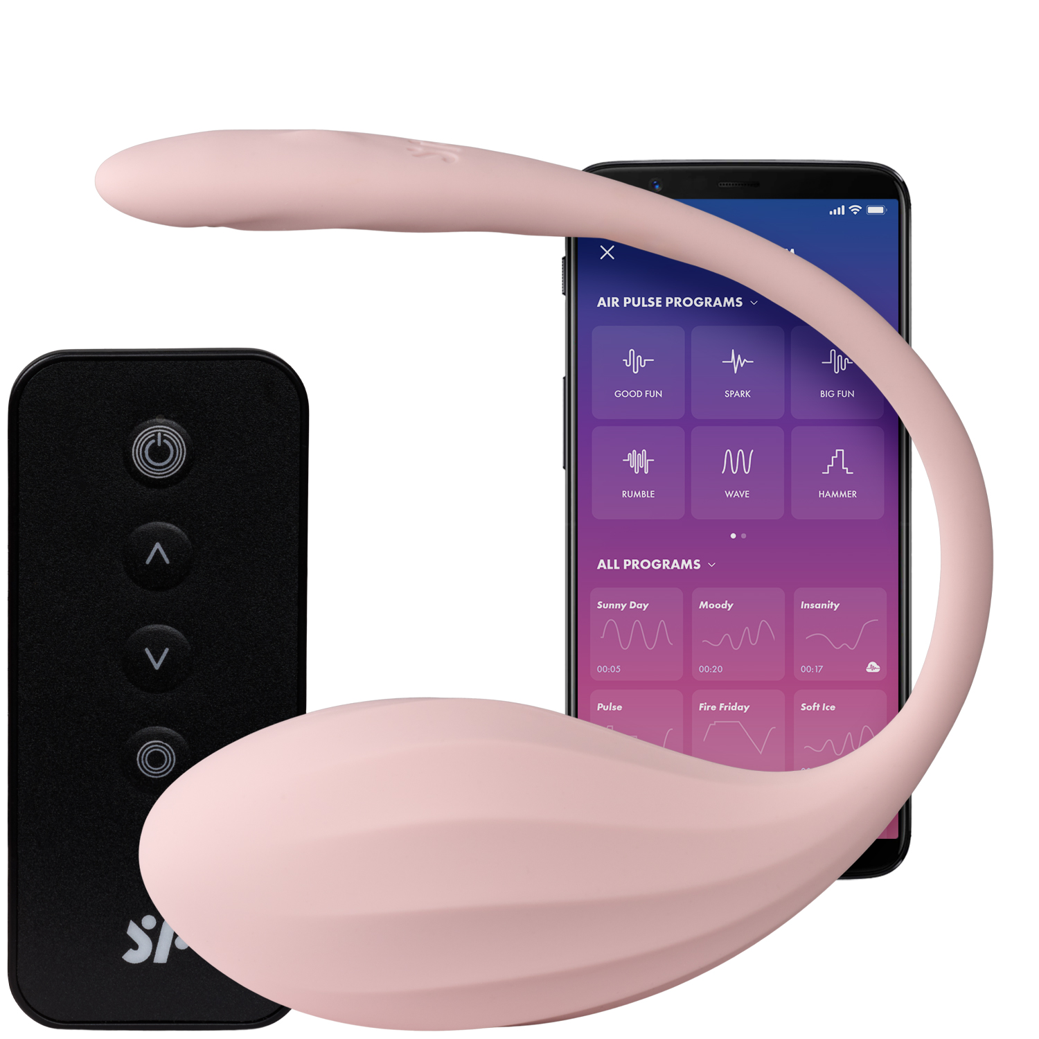 Satisfyer Ripped Petal bærbar vibrator      - Pink