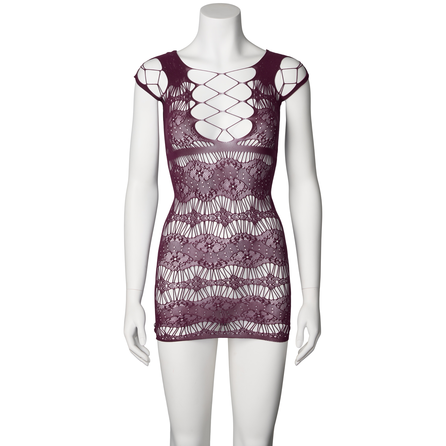 NORTIE Lilya Bordeaux Mini-Jurk var 2