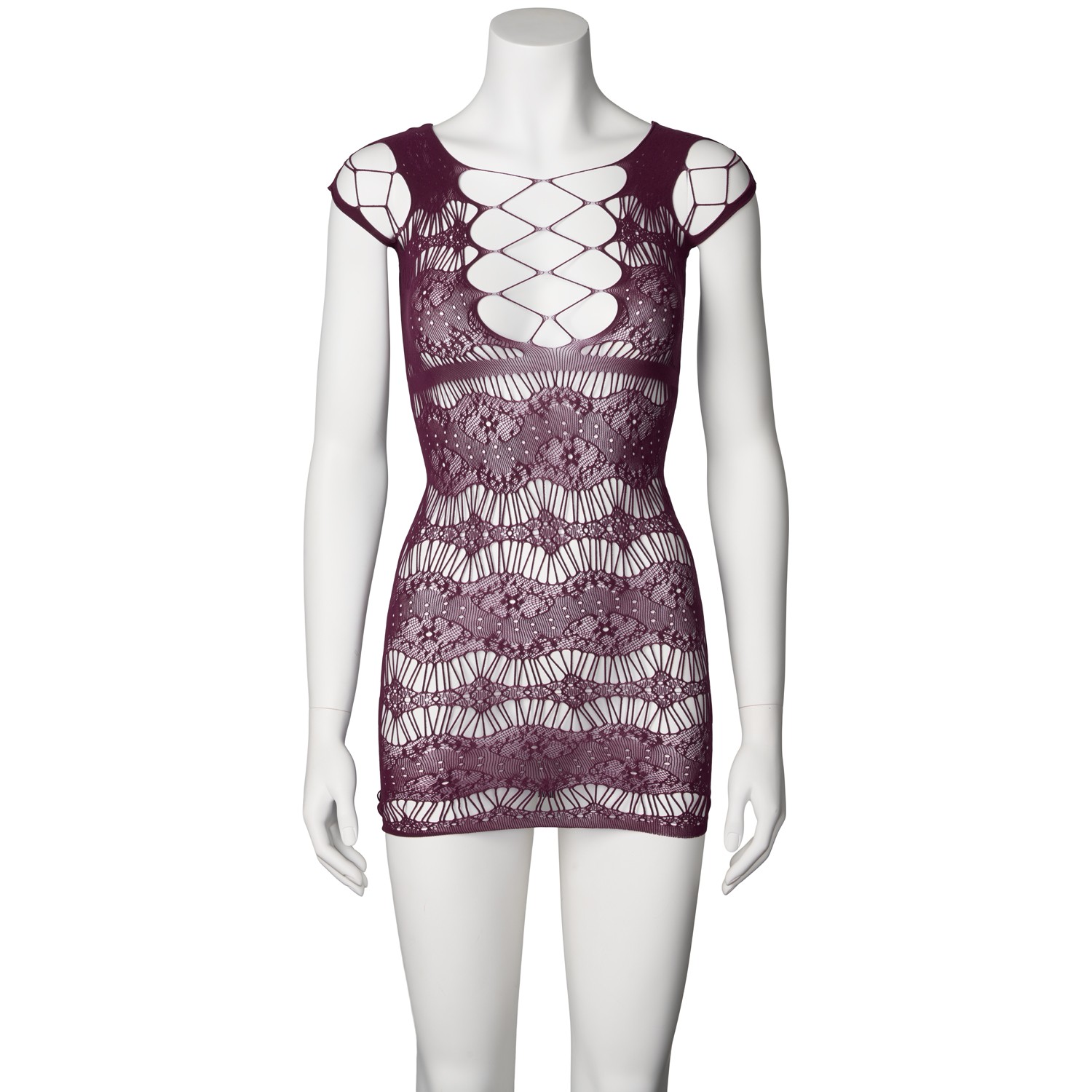 NORTIE Lilya Bordeaux Mini-Jurk var 2