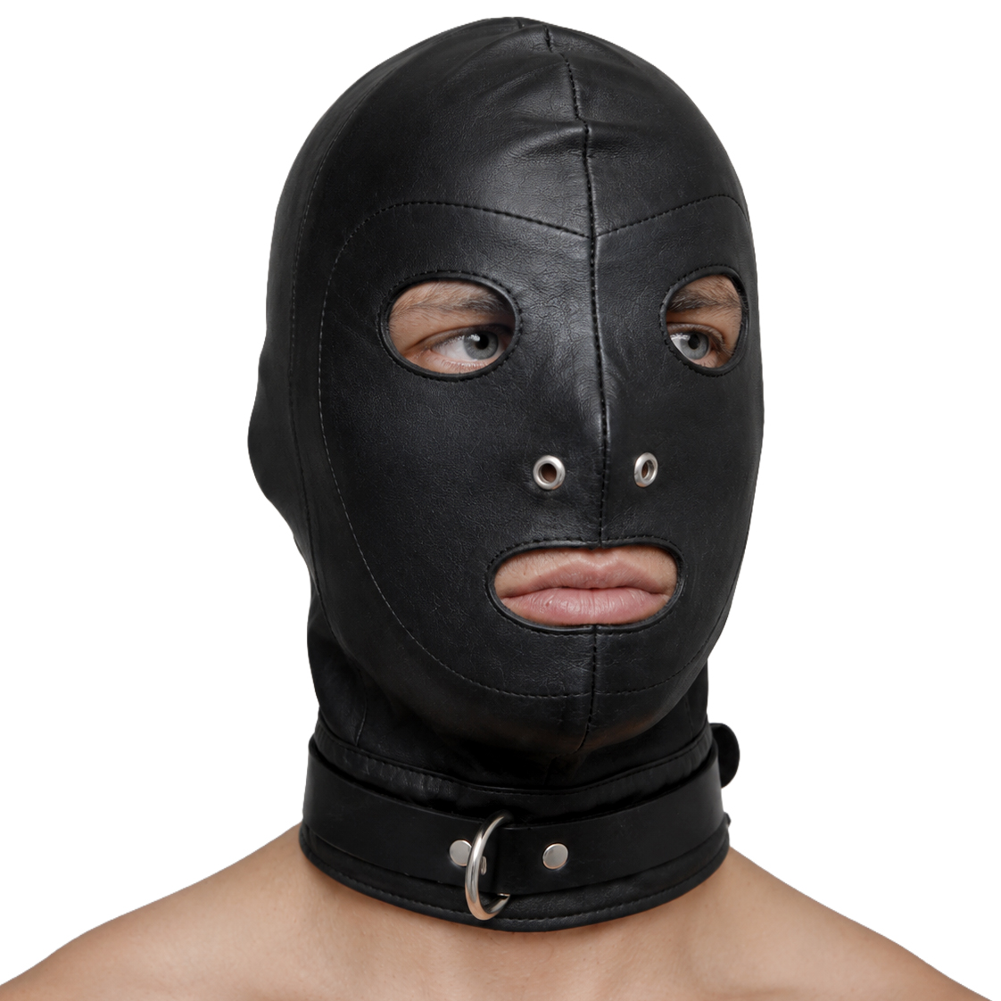 Rouge Leather Mask with D-Ring var 2