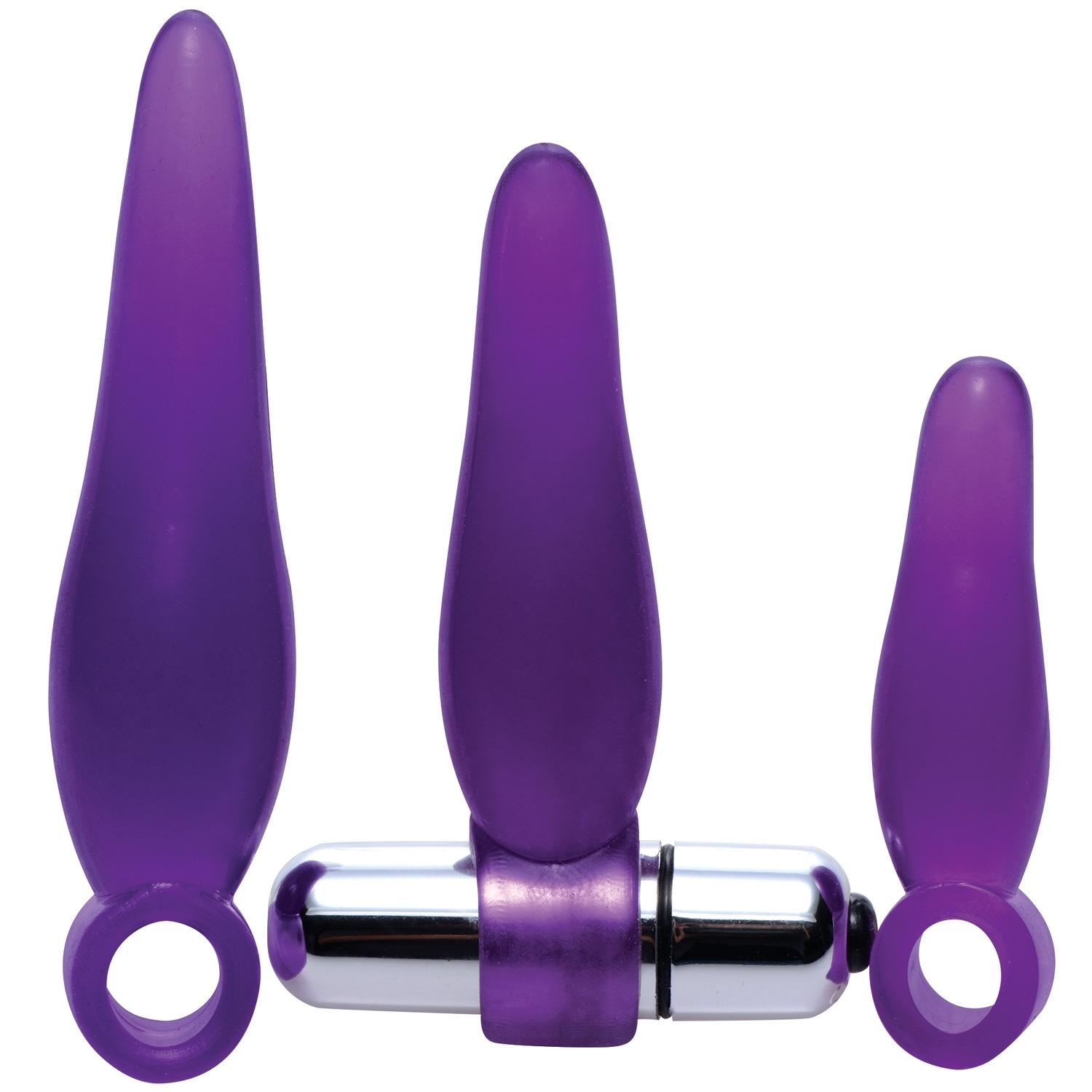 Frisky Fanny Fiddlers Finger Rimmer Butt Plugs - Purple