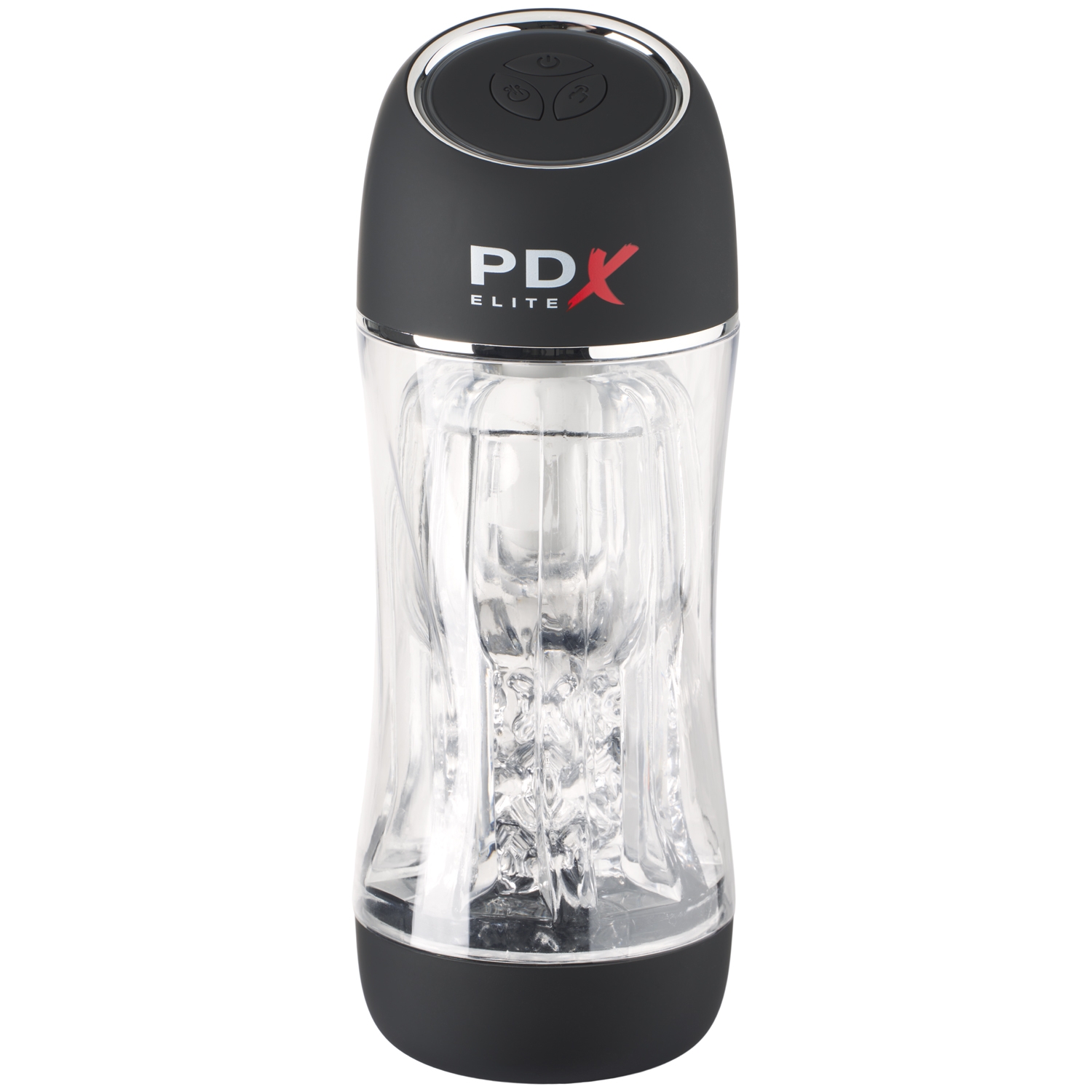 PDX Viewtube Pro See-Thru Vibrerende Stroker - Clear
