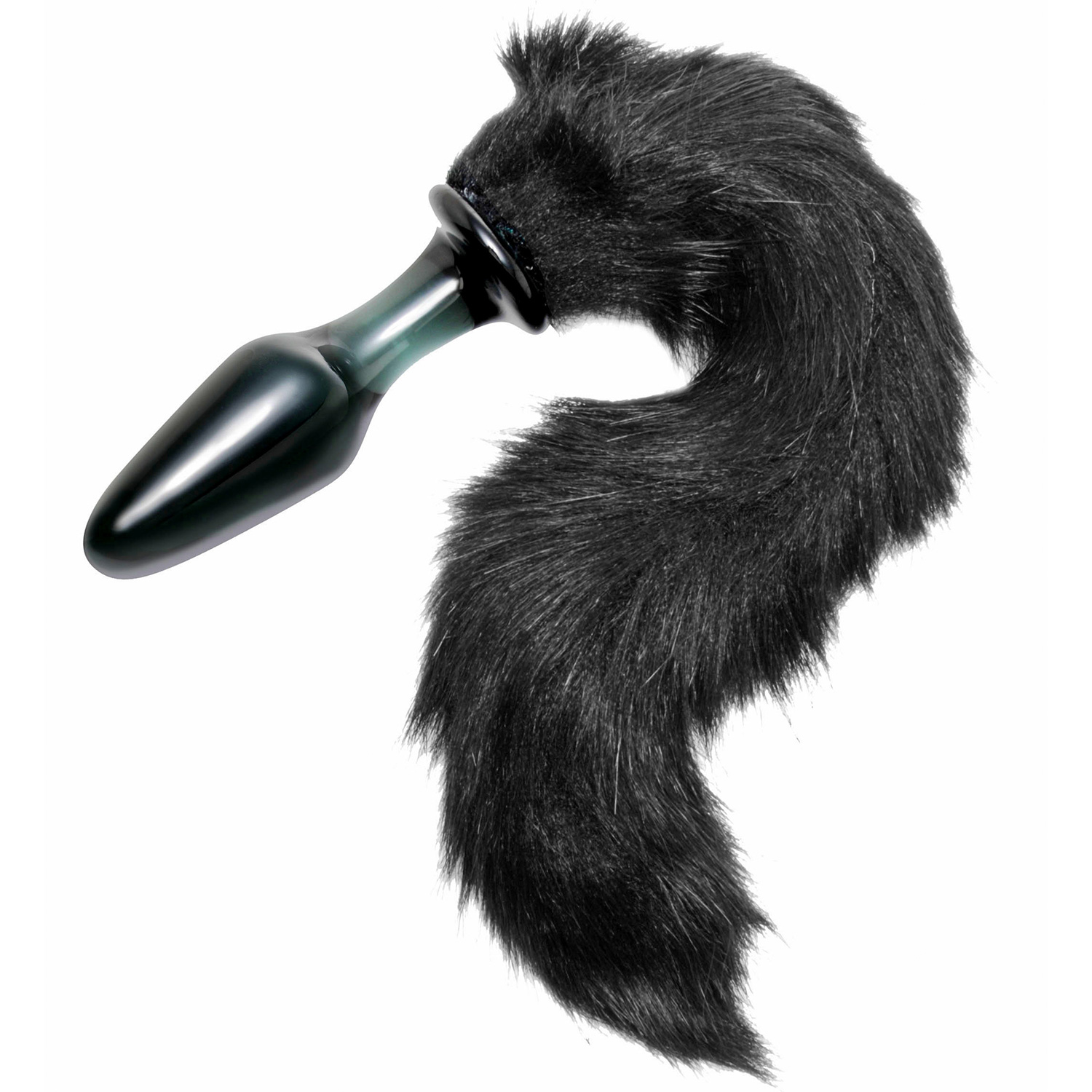 Tailz Midnight Fox Tail Glas Butt Plug - Black thumbnail