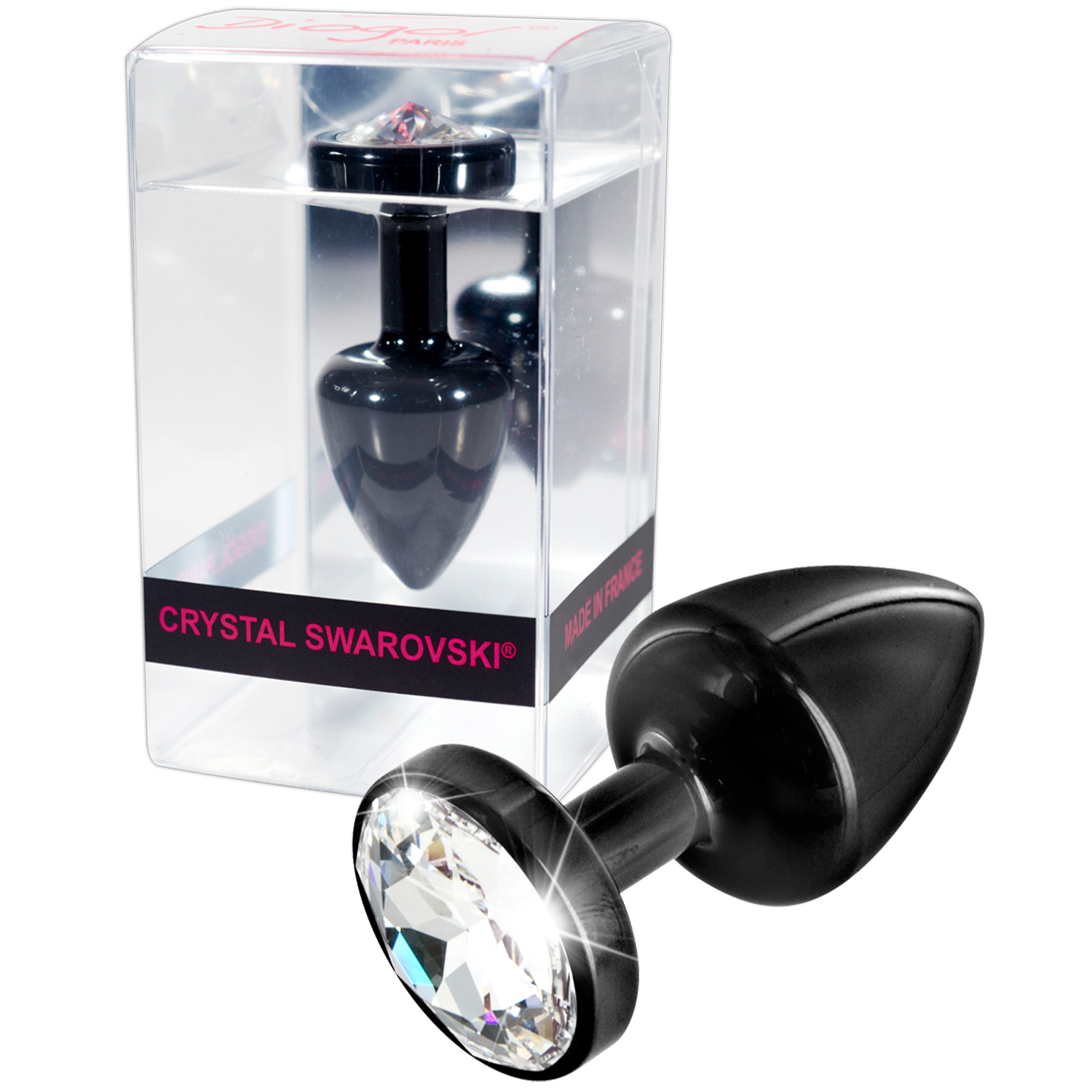 Diogol Anni Black T1 Cristal Butt Plug 25 mm 1