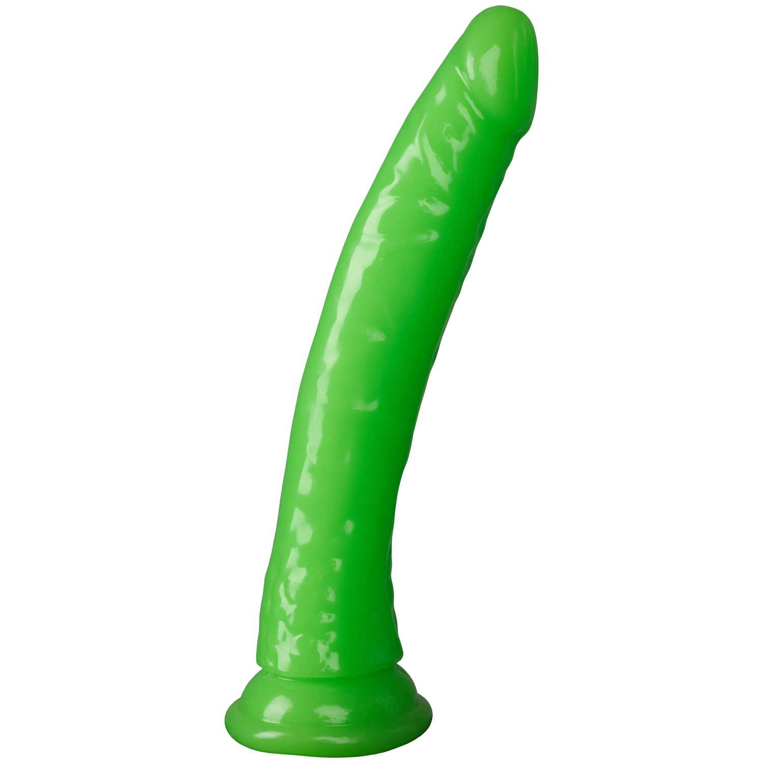 Realrock Glow in the Dark Slim Dildo mit Saugnapf 25 cm 1