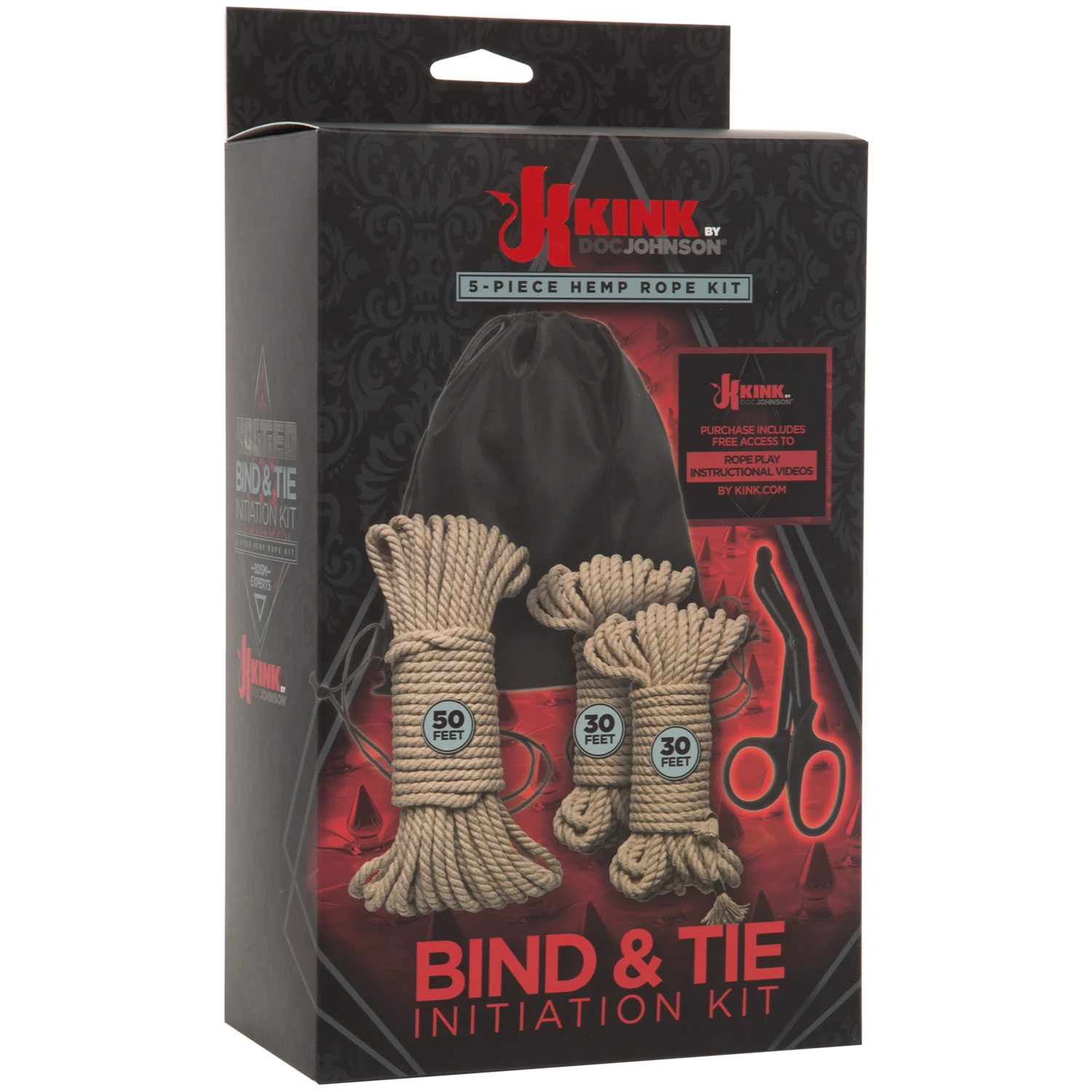 Kink Bind & Tie Initiation Bondage Sæt 33 m 1