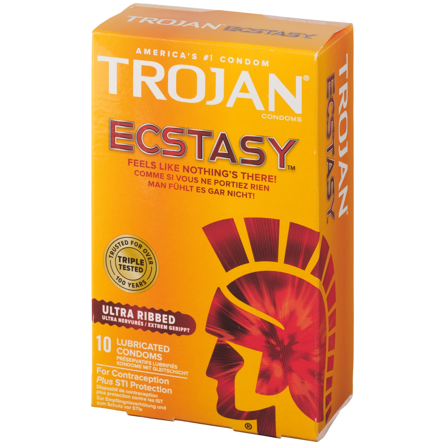 Trojan Ecstasy Ultra Ribbed Kondomit 10 kpl var 1