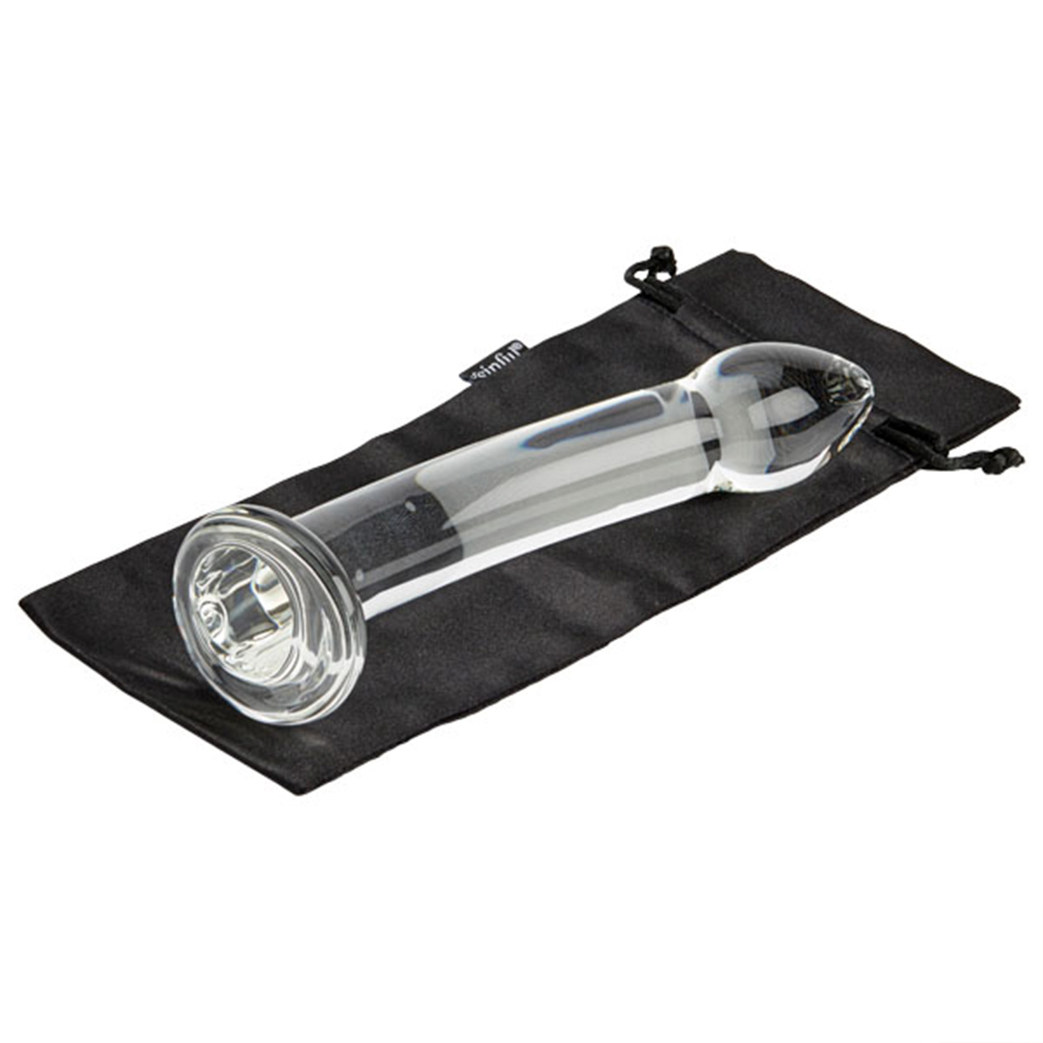 Sinful Curvy Genomskinlig Glasdildo 16 cm 1