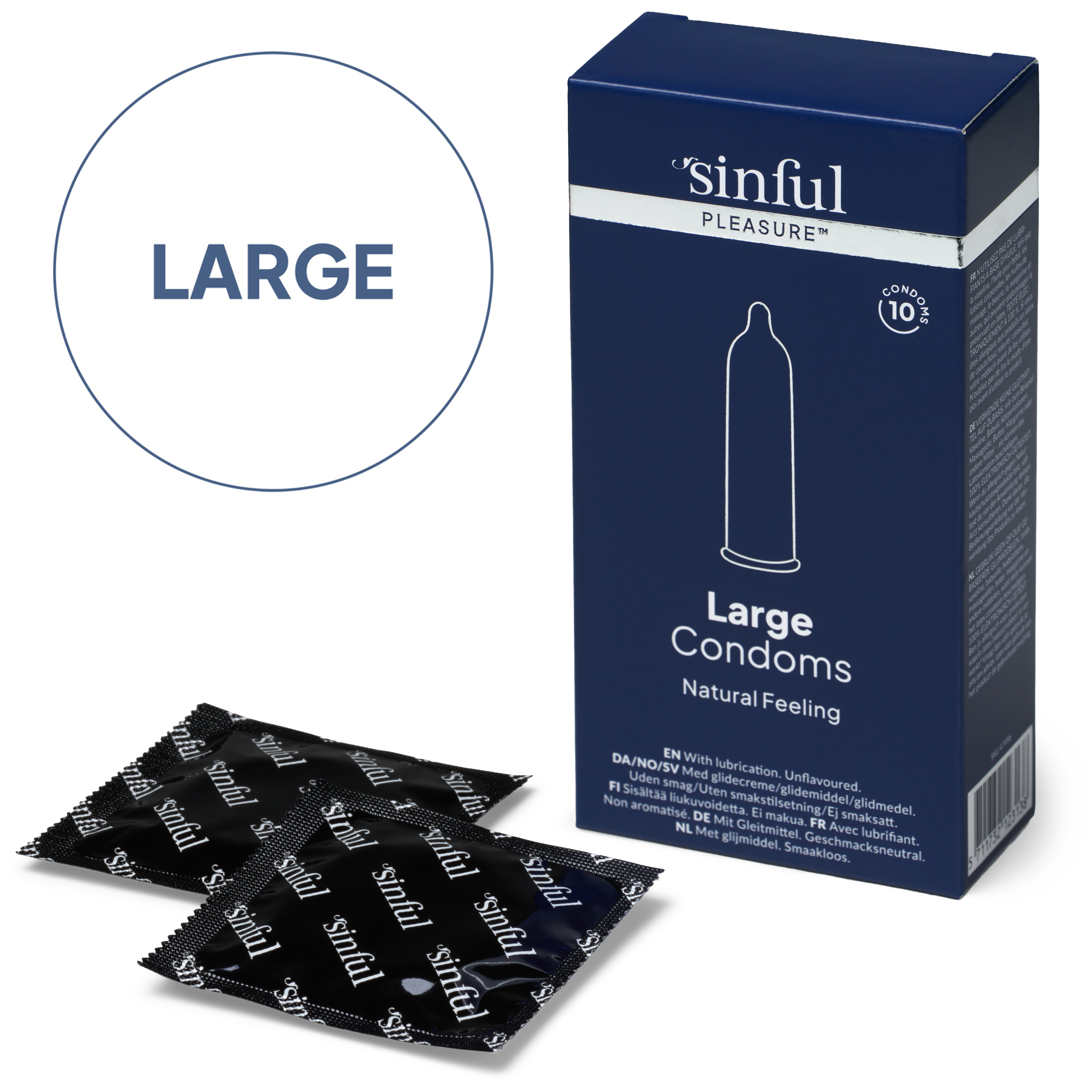 New Product - Sinful Pleasure Large Condoms 10 Pack var 1