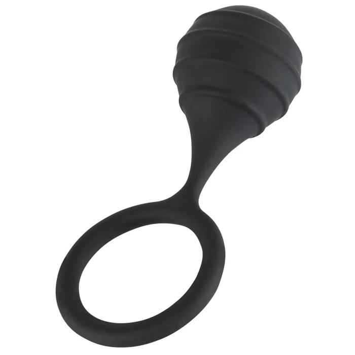 You2Toys Black Velvets Cock Ring with Weight var 1