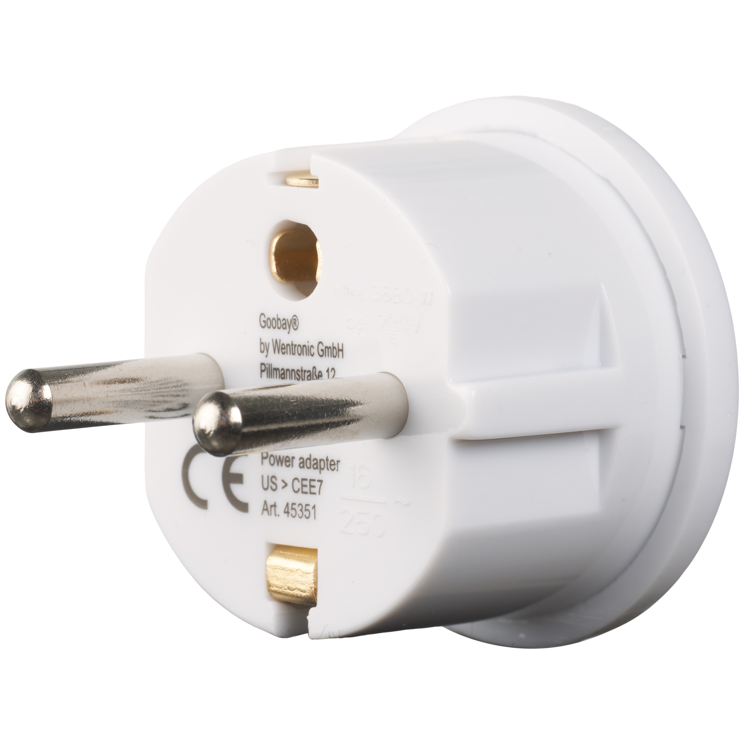 Adapter till Jordad Amerikansk Stickkontakt 1