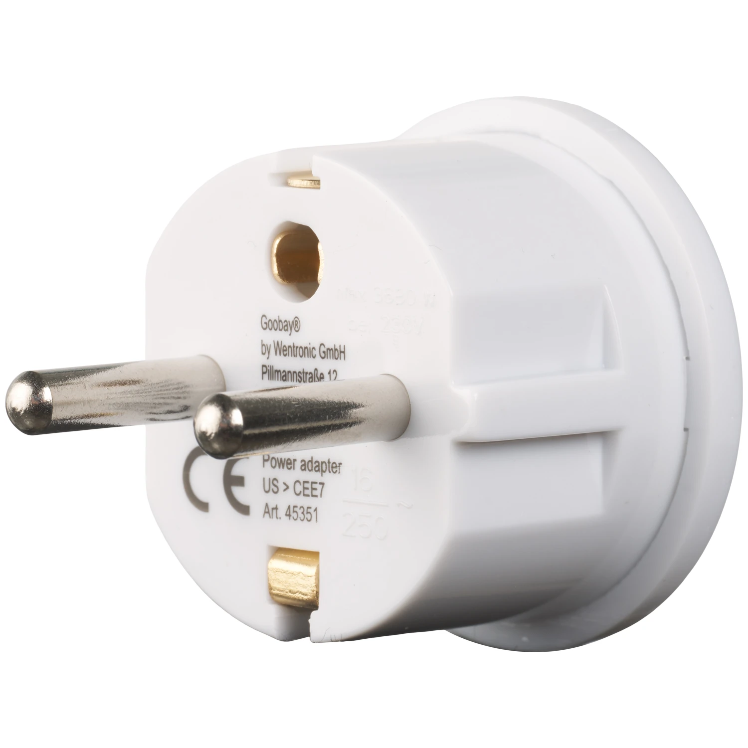 Adaptateur EU pour Prise Américaine avec Terre 1