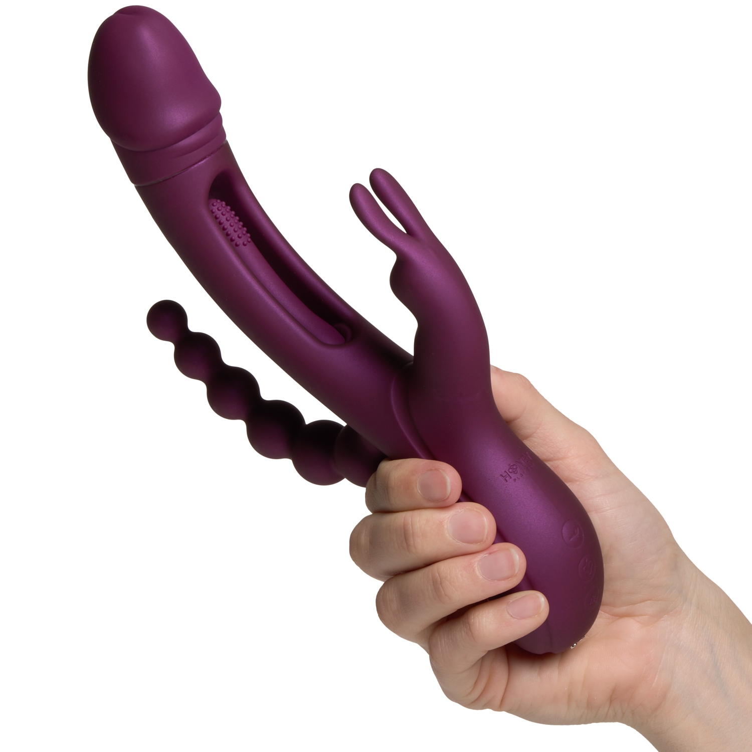 HoneyPlayBox Trilux Rabbit Vibrator met Anale Kralen var 2