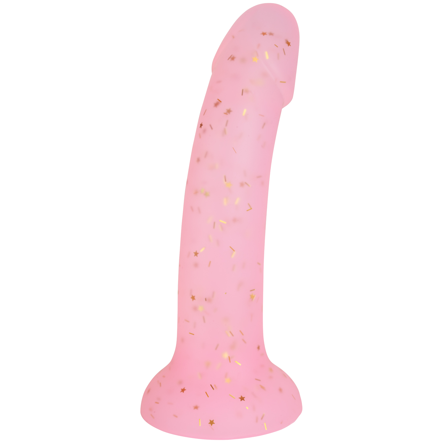 baseks Pink Starry Silikone Dildo 18 cm - Pink