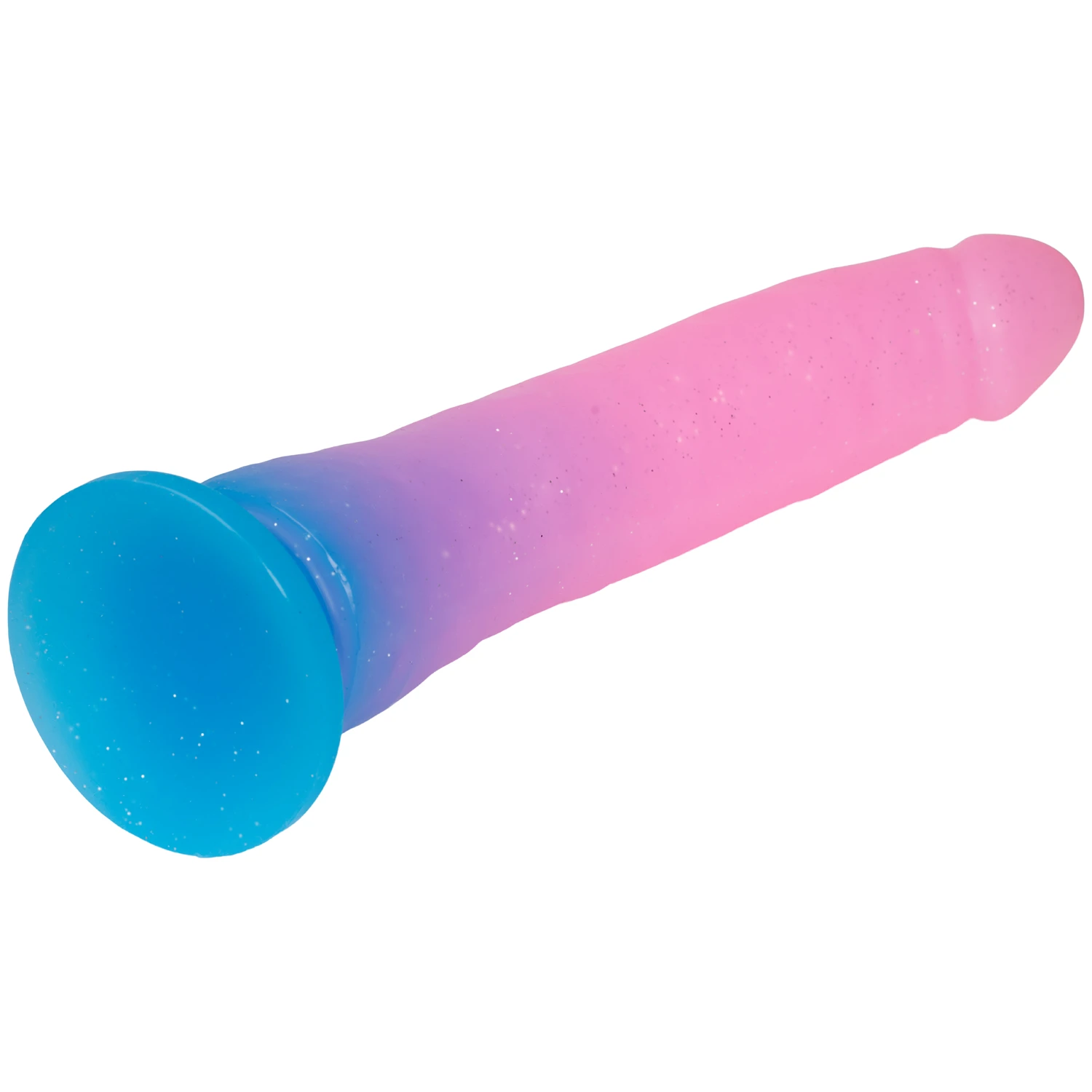 Baseks Gradient Glitter Stor Blå Dildo 22,5 cm 2