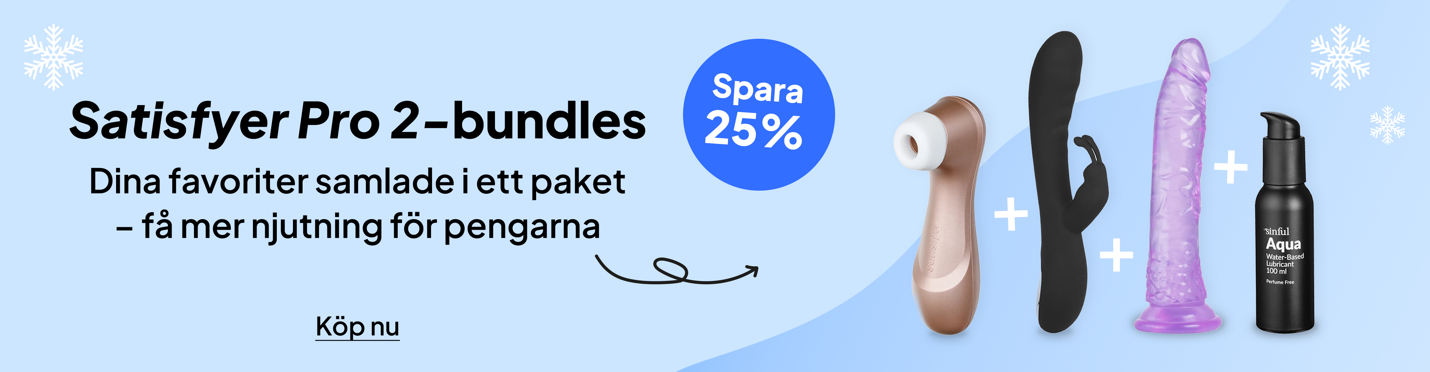 Spara 25% på Satisfyer Pro 2-bundles desktop