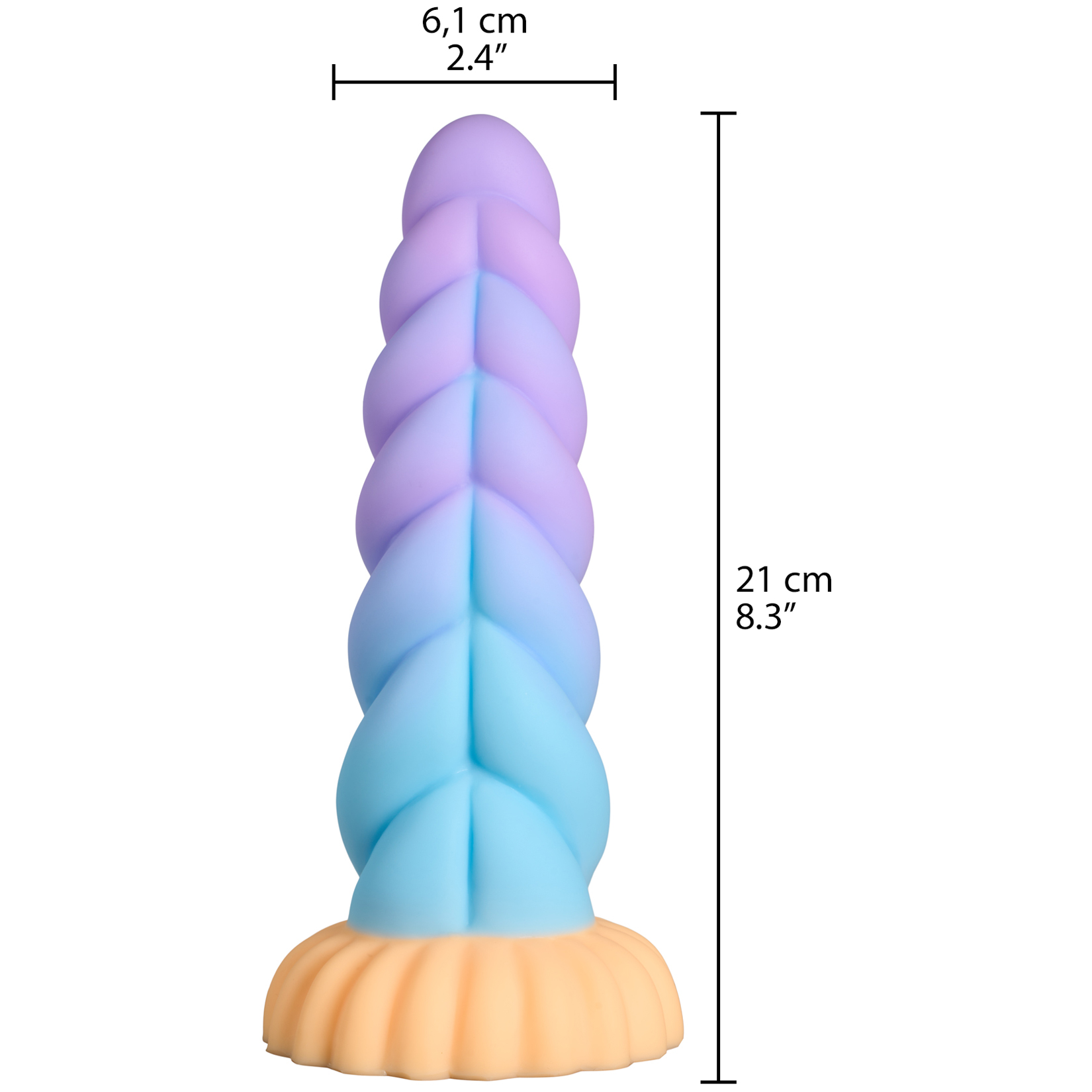 einhorn dildo Magic Rider Einhorn-Dildo 17,3 cm – Regenbogen-Silikon main image 0