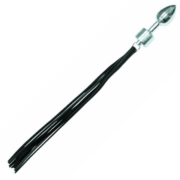 SToys Steel Butt Plug with Leather Whip Tail 1
