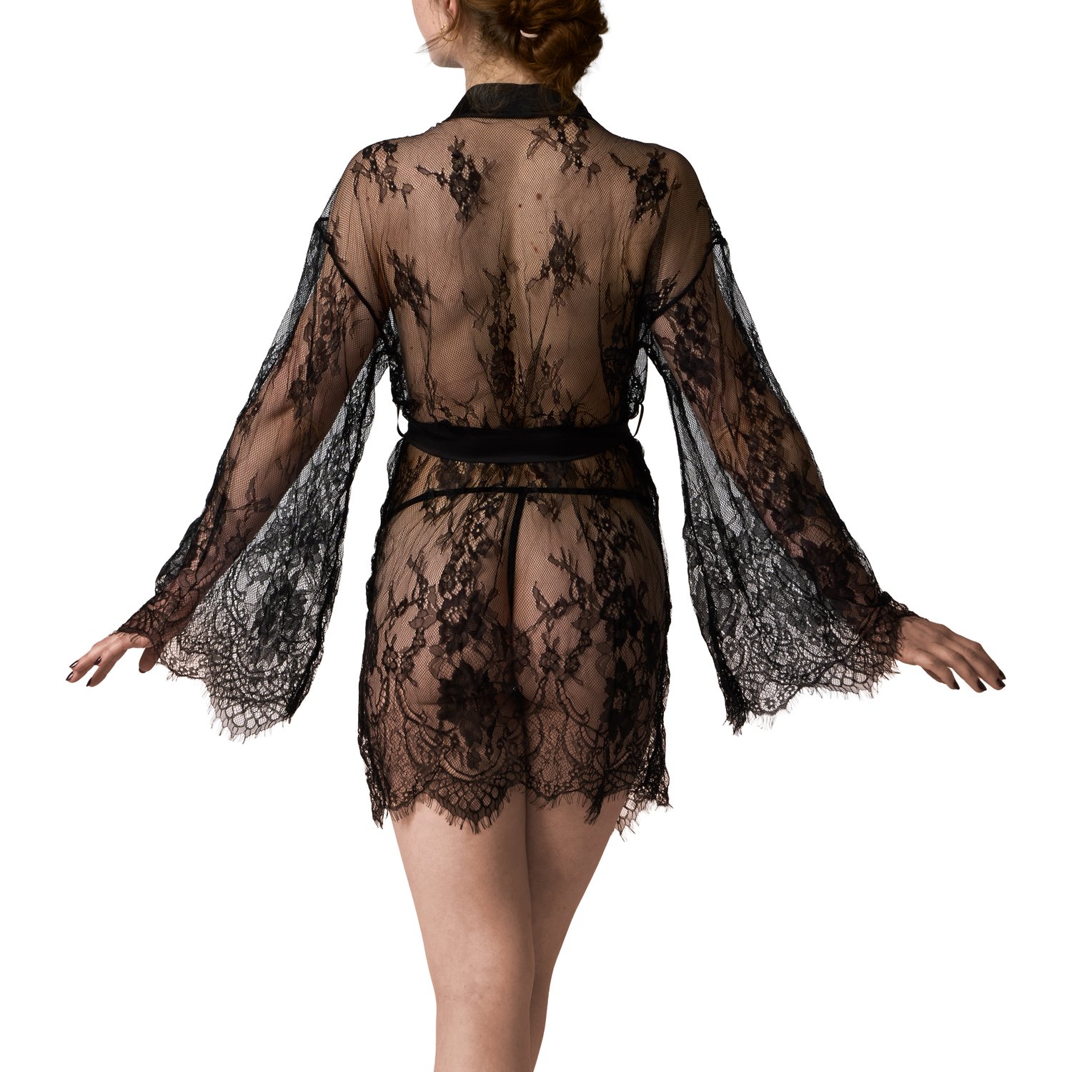 NORTIE Moments Alessandra Black Lace Kimono var 2