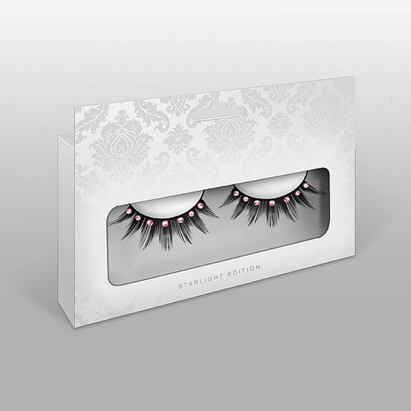 Baci Glamour Rhinstens Øjenvipper Sort-Lyserød 1