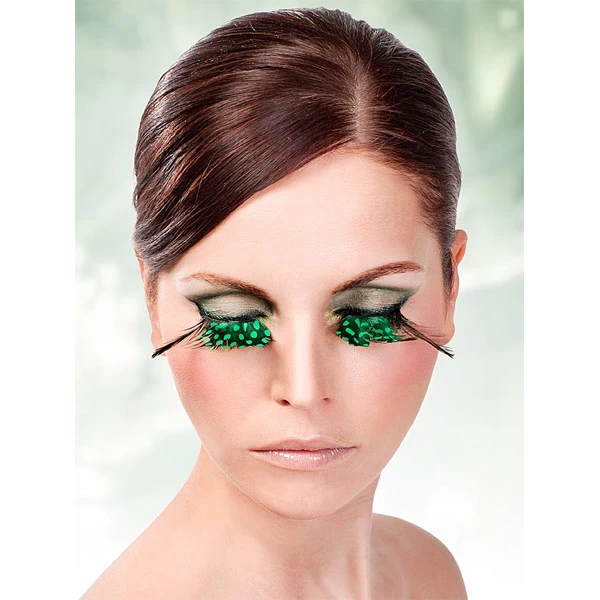 Baci Øjenvipper Fjer Grøn/Sort var 1