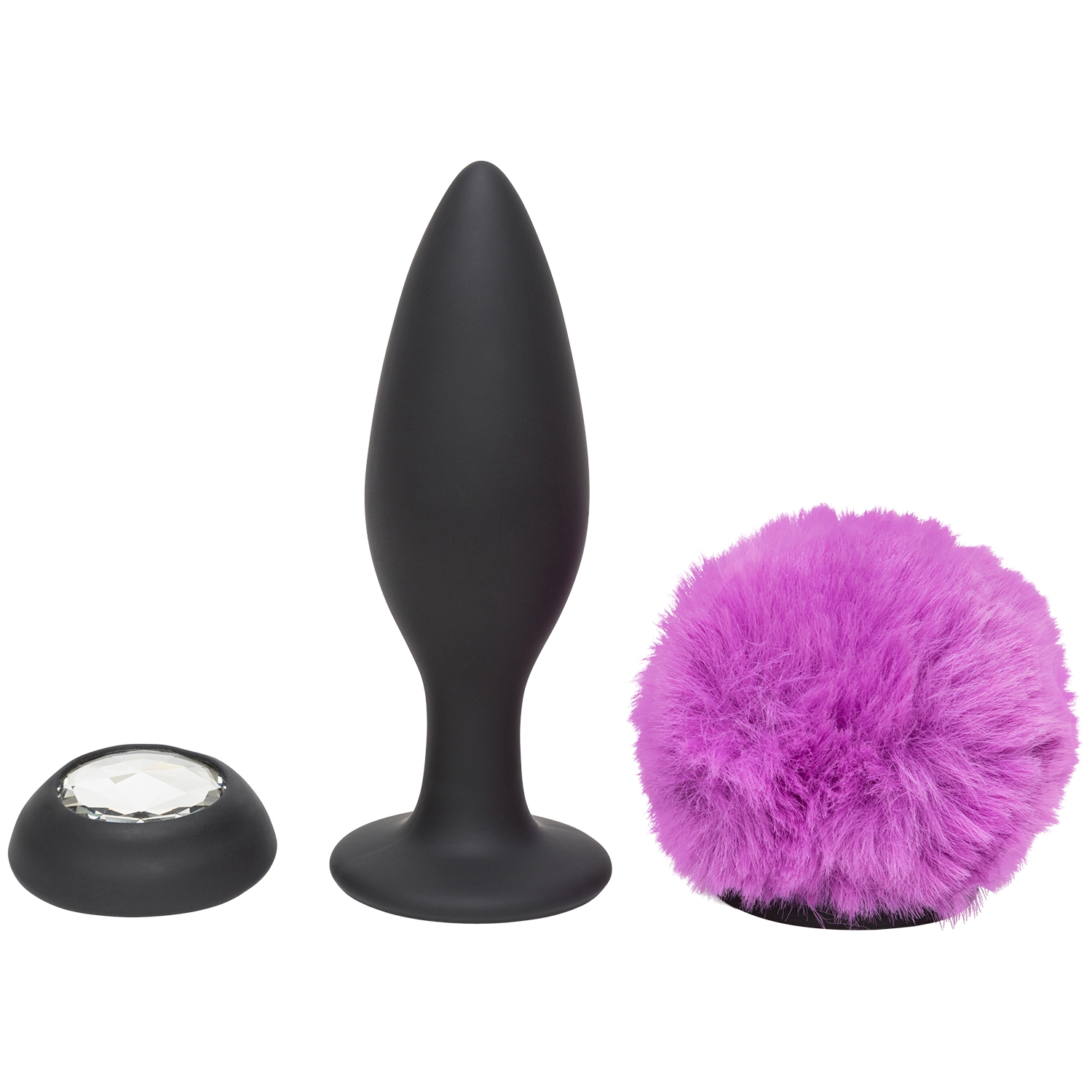 Happy Rabbit Large Vibrating Bunny Tail Butt Plug var 1