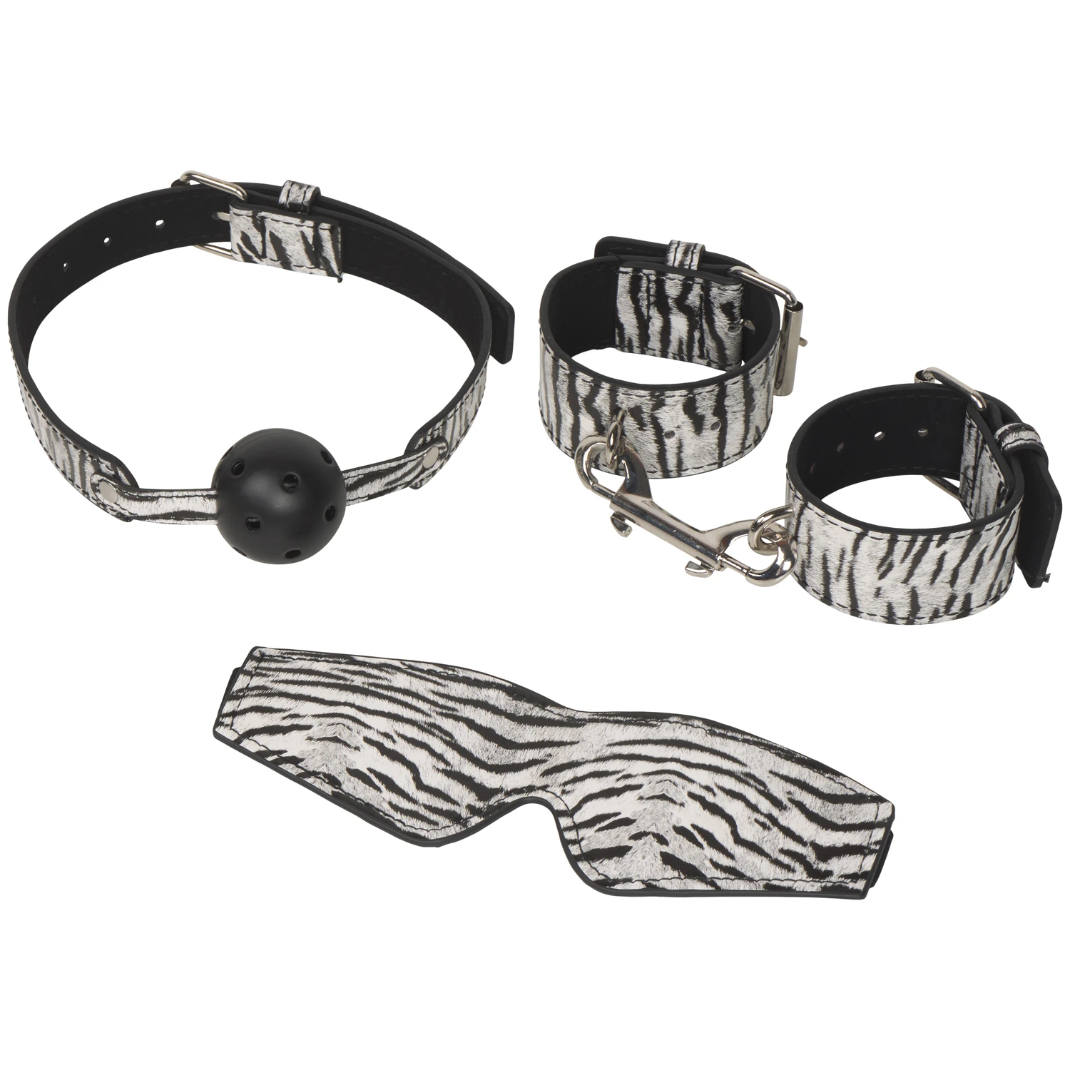 Baseks Zebra Versautes Bondage-Set 3-tlg var 1