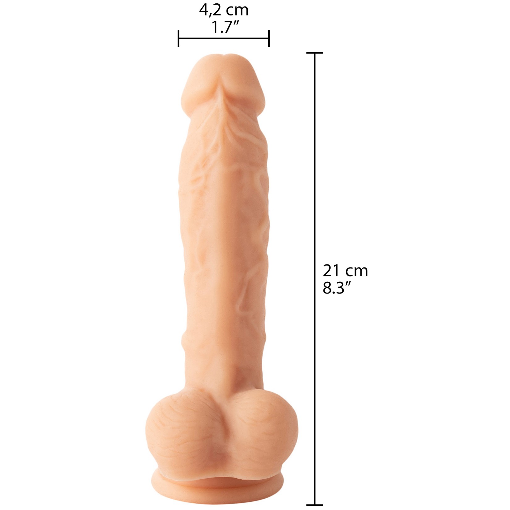 Willie City Luxe Realistische Siliconen Dildo 21 cm 1