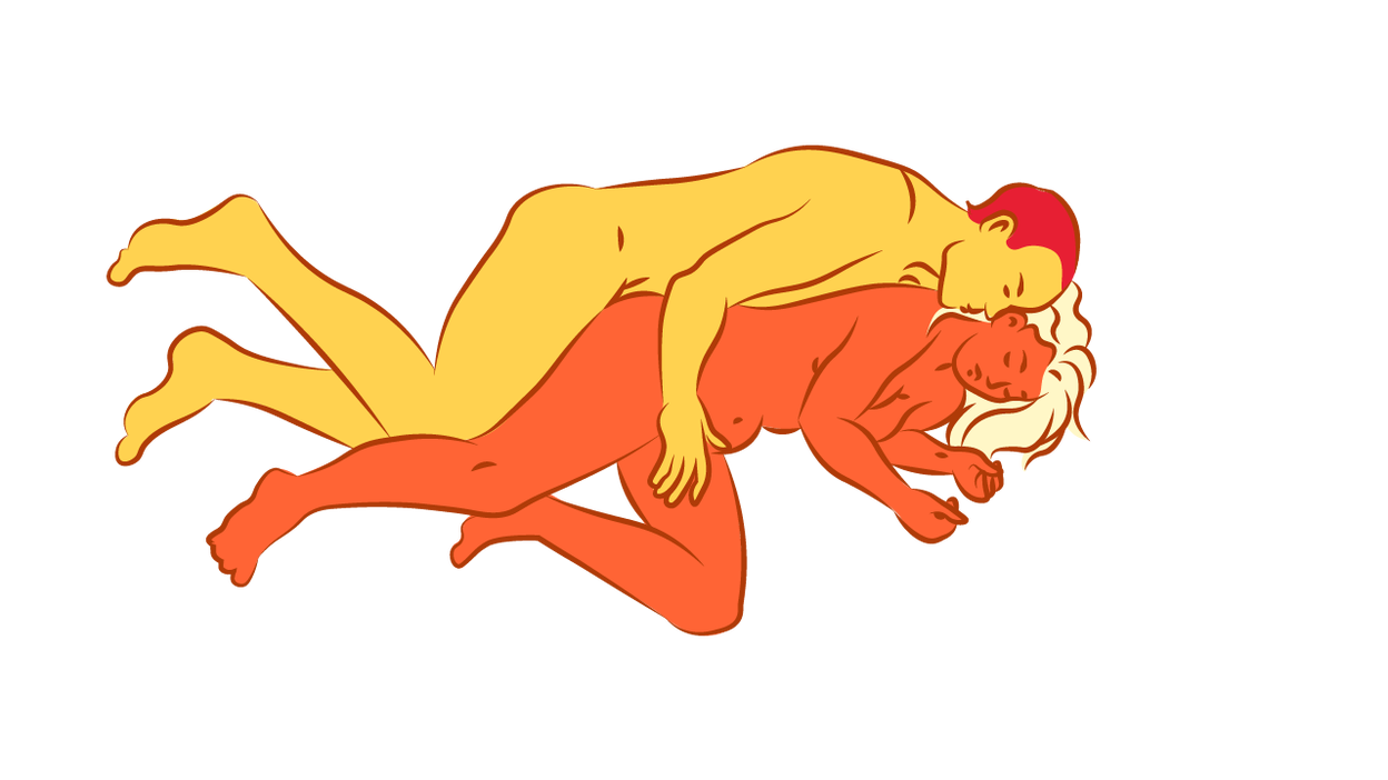 Spooning sex position