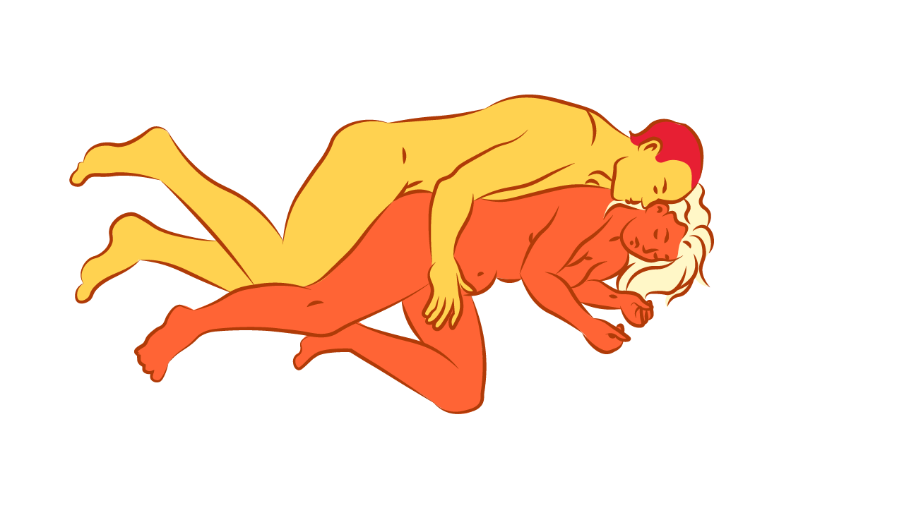 Illustration der Sexstellung Löffelchen