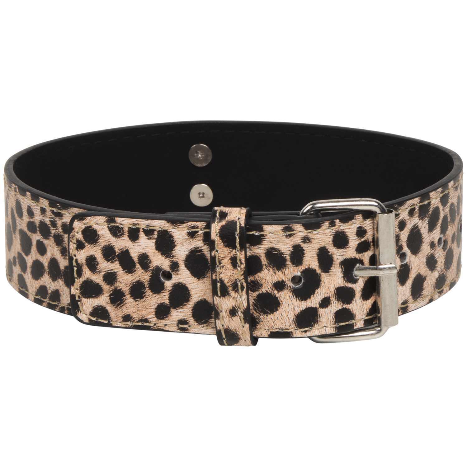 Baseks Leopardenhalsband mit Kette 1