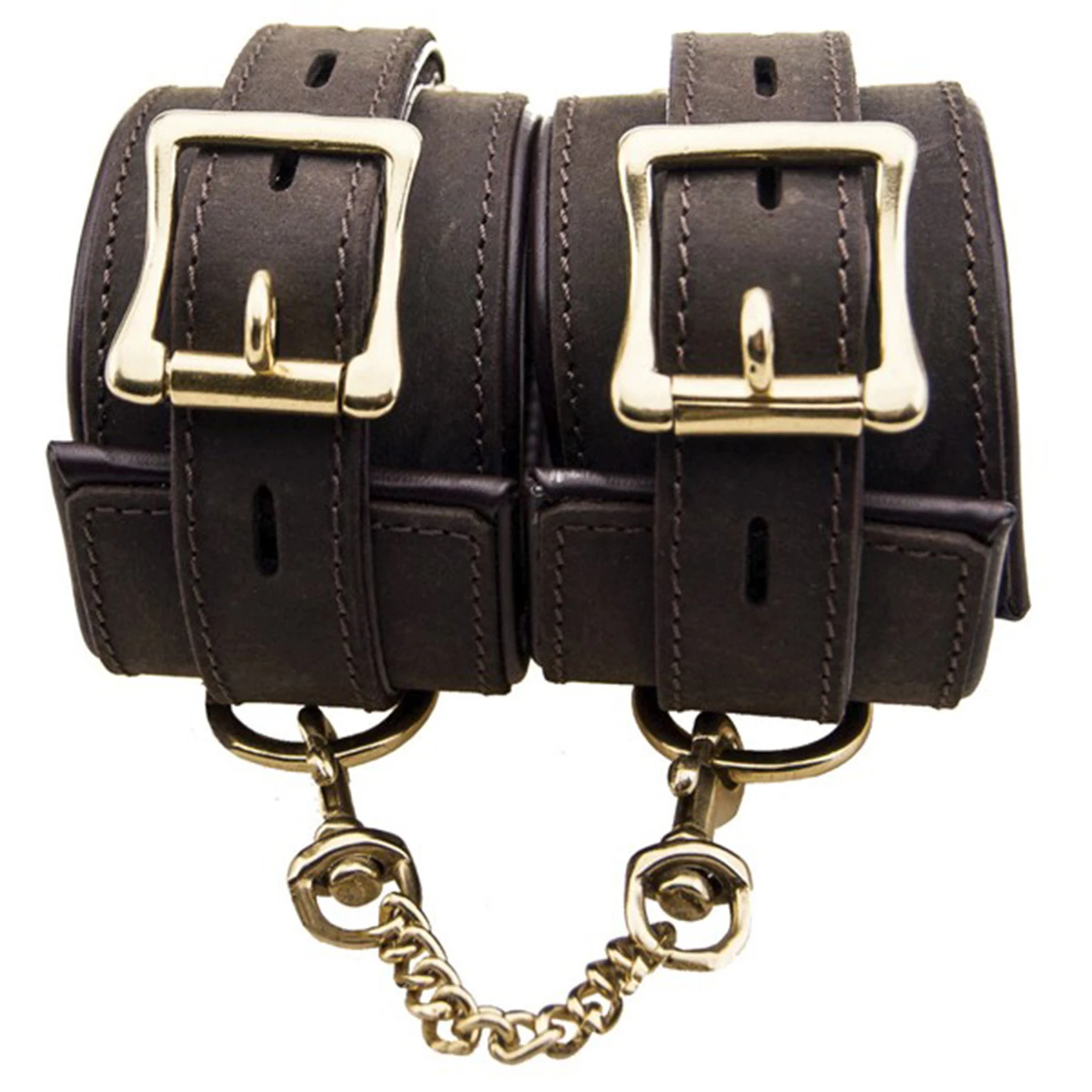 Bound Leather Wrist Cuffs 1