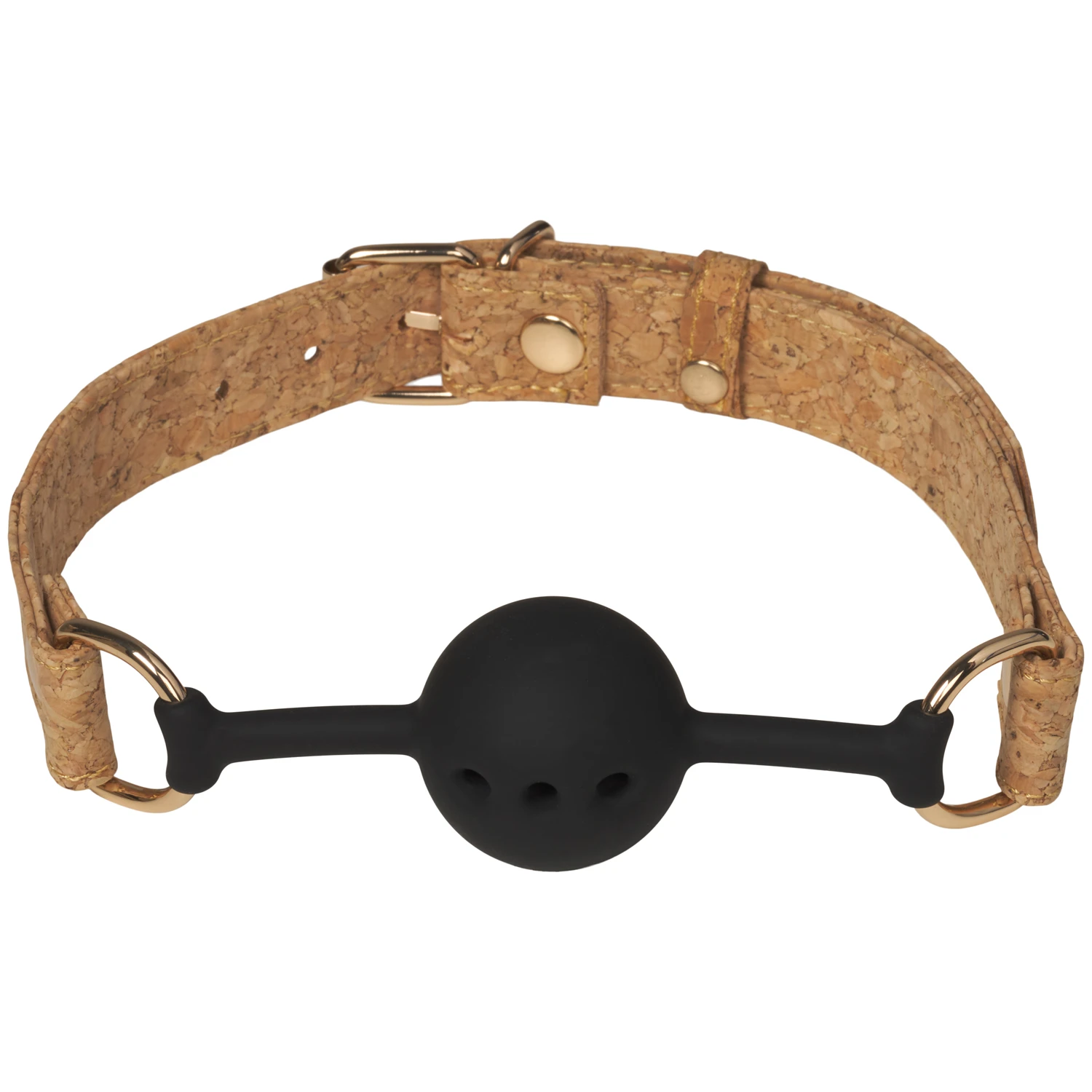 Vegan Fetish Strap Ballgag van Kurk var 1