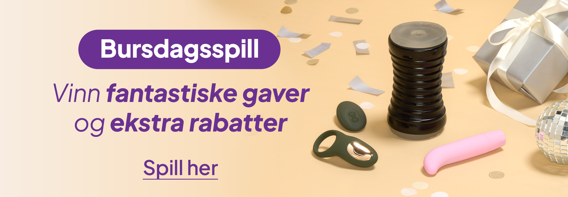 Bursdagsspill. Vinn fantastiske gaver og ekstra rabatter. mobile