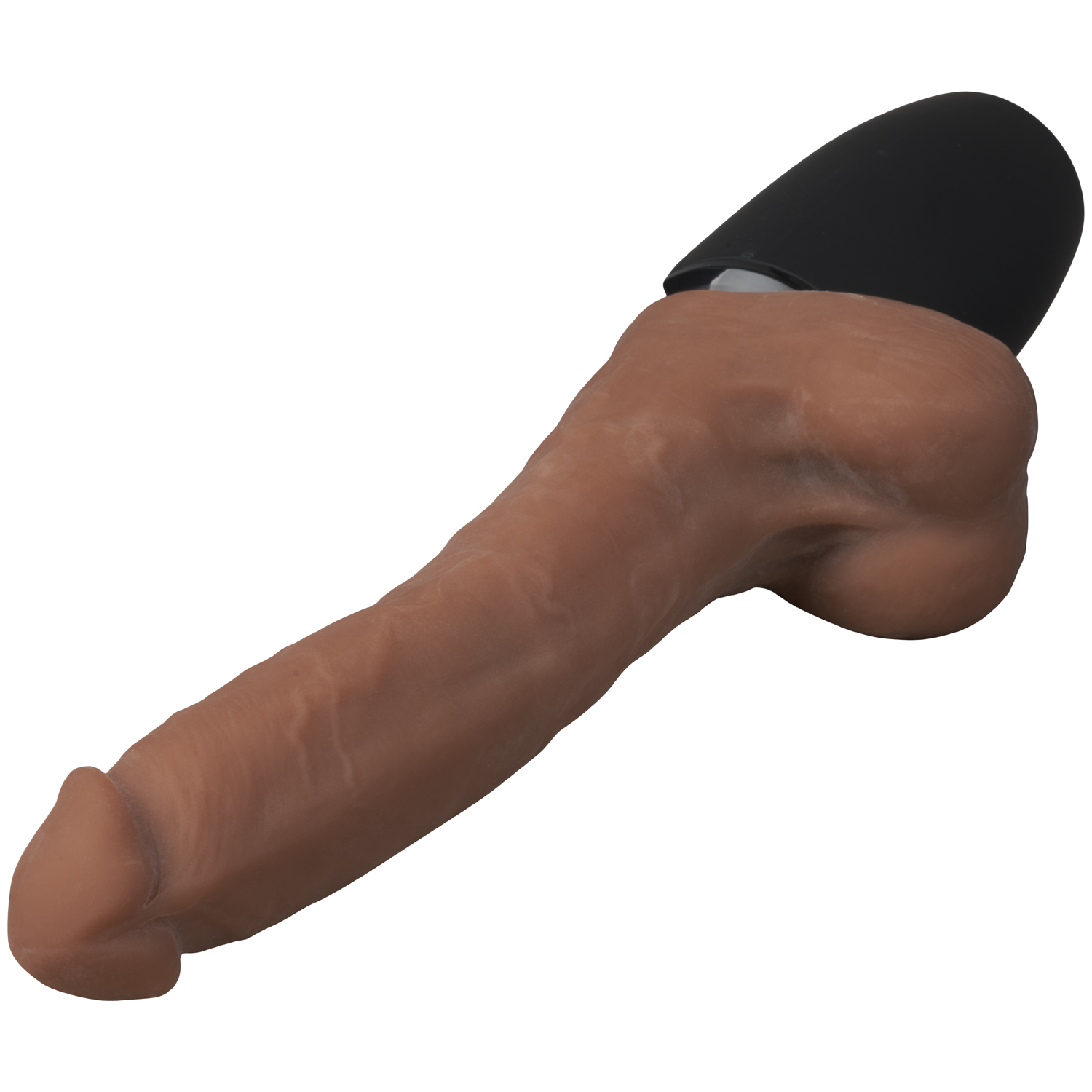 King Cock Plus Thrusting Dildo with Balls Brown 30.5 cm - Sinful