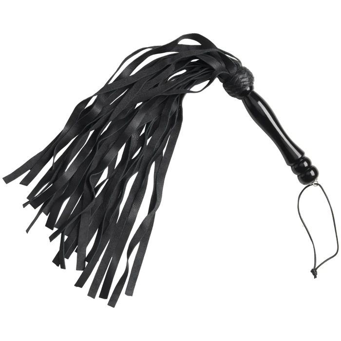 Mister B Impact Leather Flogger with Wooden Handle  var 1