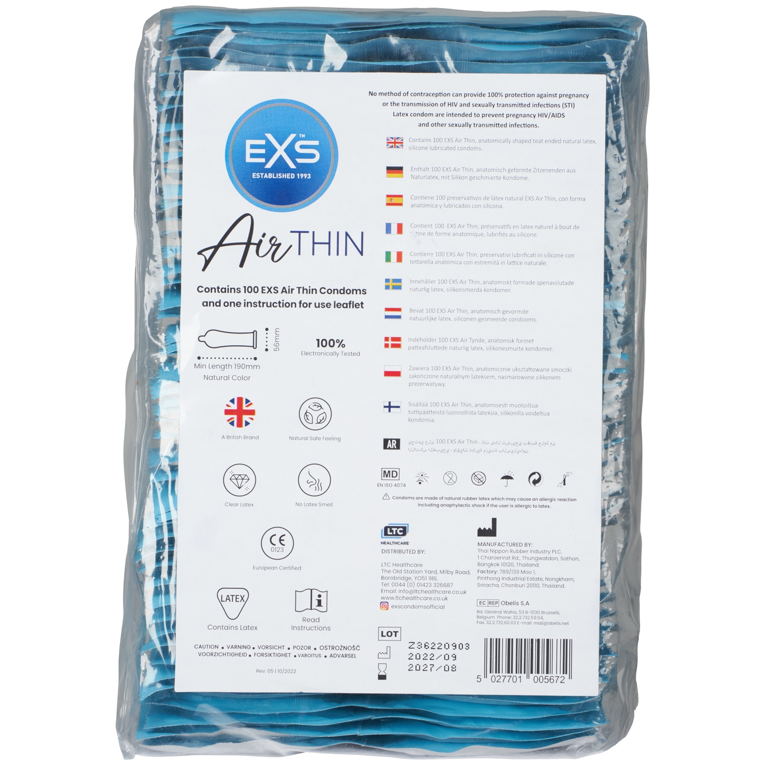 EXS Air Thin Kondomer 100 st - Klar