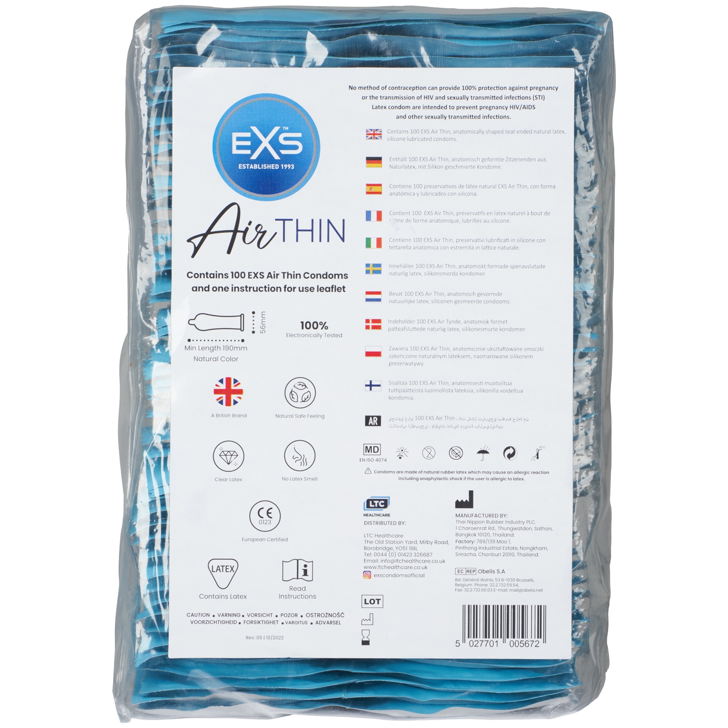 EXS Air Thin Kondomer 100 stk - Klar