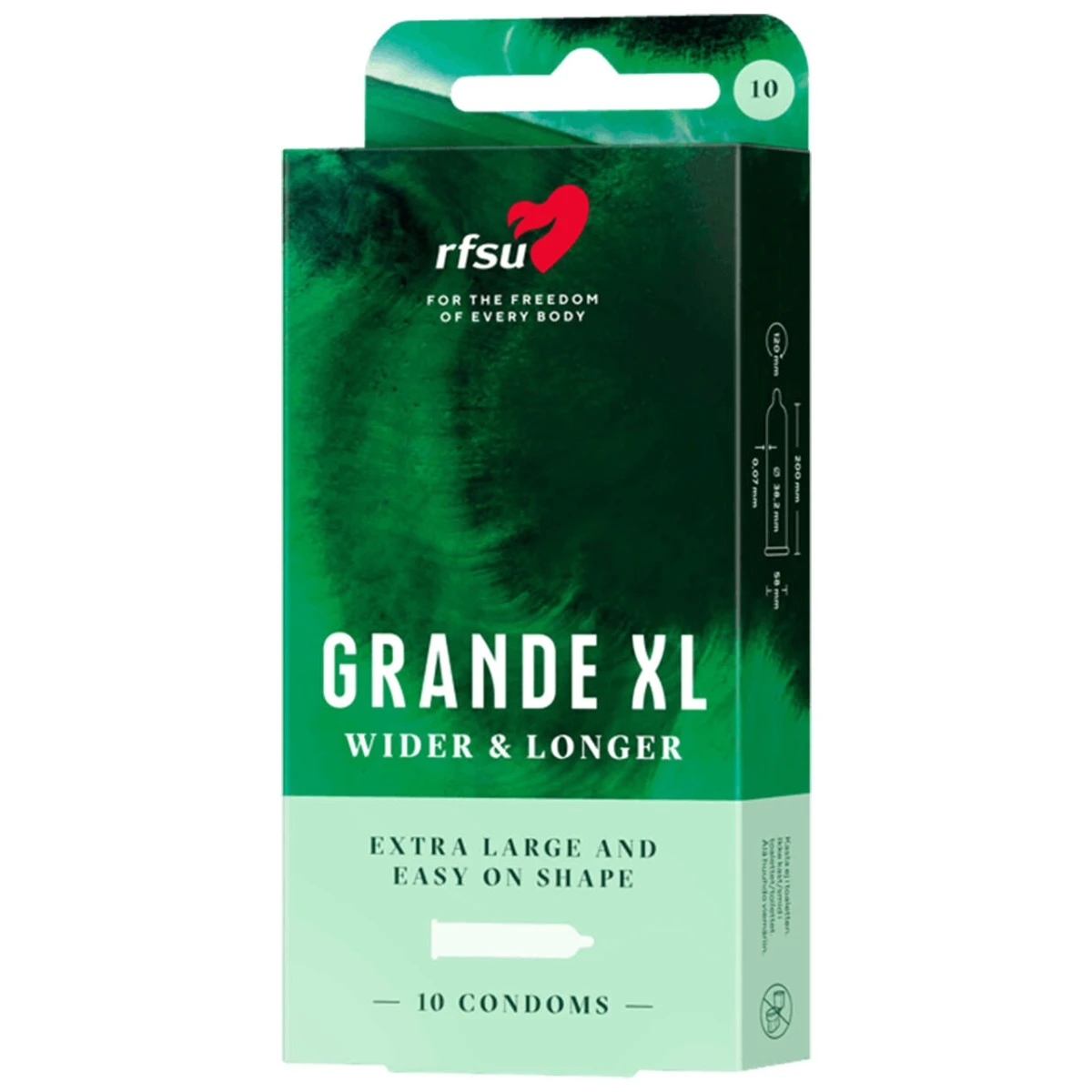 RFSU Grande XL kondomer 10 stk var 1