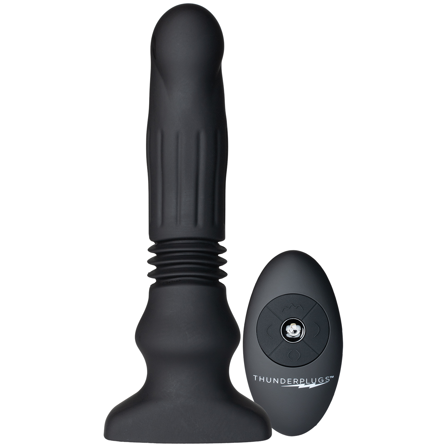 Thunderplugs Swelling and Thrusting Buttplug - Black