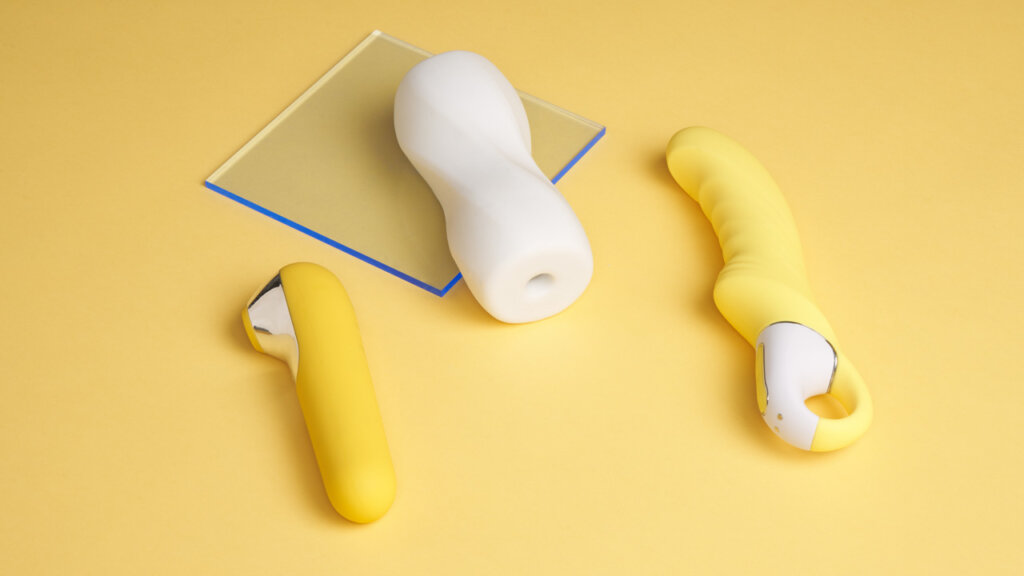 Sextoys jaunes et blancs pour hommes et femmes