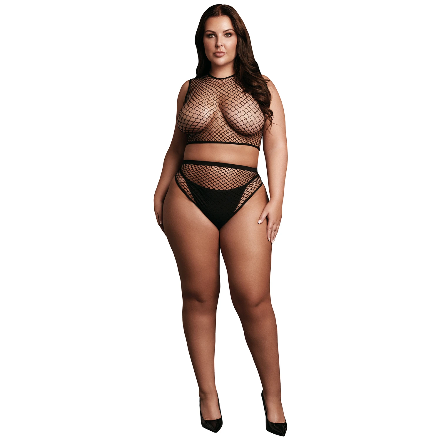 Le Désir Fishnet Set Plus Size var 1
