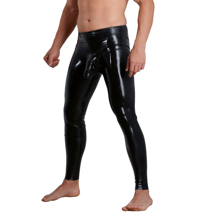 Late X Latex Trousers with Penis Sleeve Men var 1
