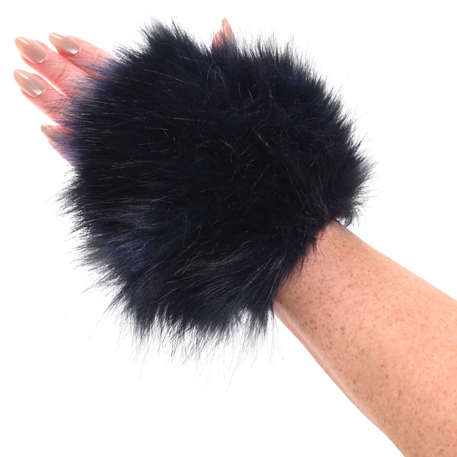 Sportsheets Cougar Sensorisk Handske i Konstpäls och Nitar var 1